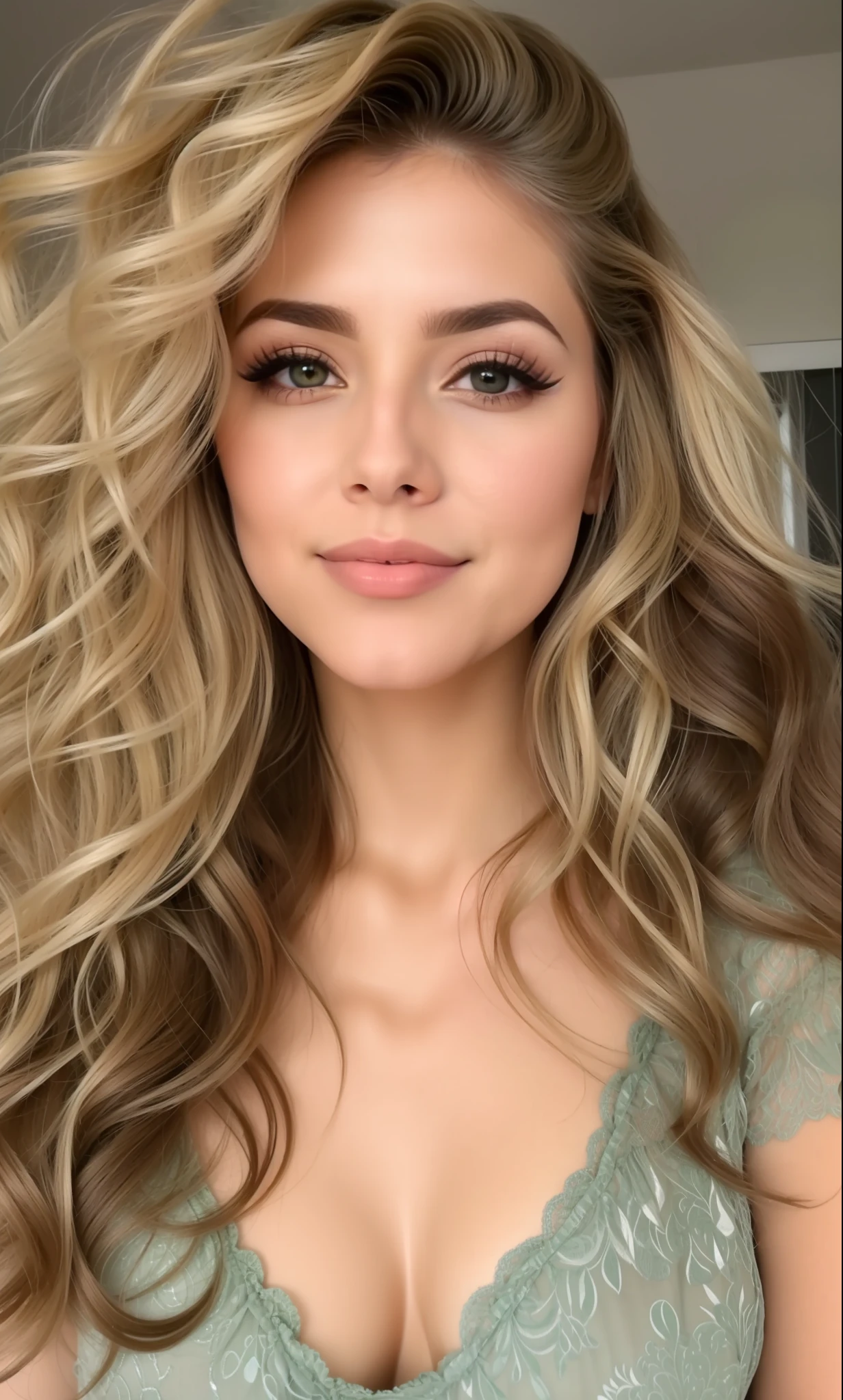 um close up de uma mulher com longos cabelos cacheados usando um vestido verde, pale skin curly blond hair, cabelos loiros cacheados | d & d, cabelos loiros sujos e encaracolados, cabelos loiros cacheados, loiro encaracolado, cabelos loiros cacheados, cabelos loiros cacheados, cabelos loiros muito cacheados, longos cabelos loiros e cacheados, cabelos loiros cacheados, longos cabelos loiros cacheados e fofos