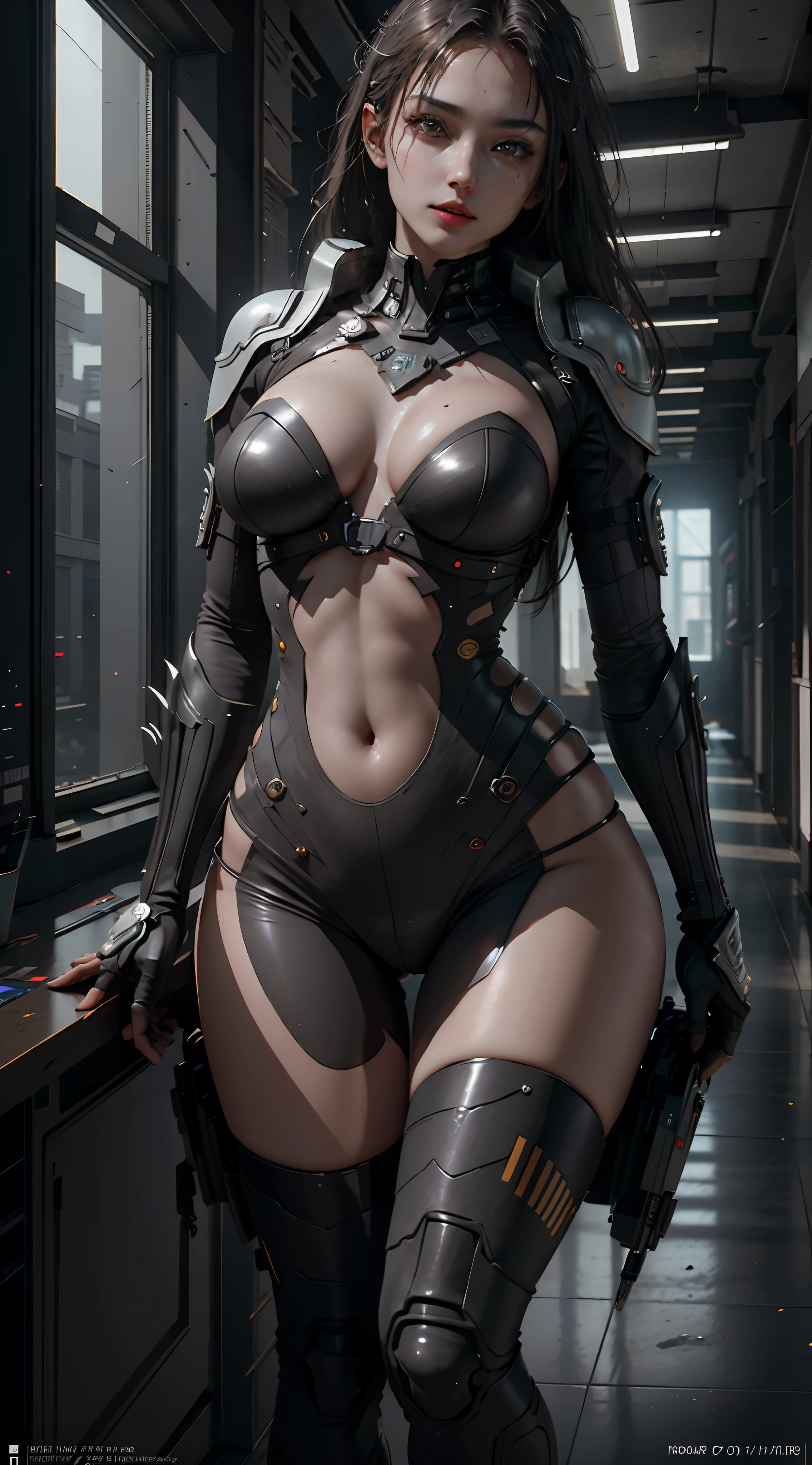 ((Best quality)), ((masterpiece)), (detailed:1.4), 3D, an image of a beautiful cyberpunk female,HDR (High Dynamic Range),Ray Tracing,NVIDIA RTX,Super-Resolution,Unreal 5,Subsurface scattering,PBR Texturing,Post-processing,Anisotropic Filtering,Depth-of-field,Maximum clarity and sharpness,Multi-layered textures,Albedo and Specular maps,Surface shading,Accurate simulation of light-material interaction,Perfect proportions,Octane Render,Two-tone lighting,Wide aperture,Low ISO,White balance,Rule of thirds,8K RAW,