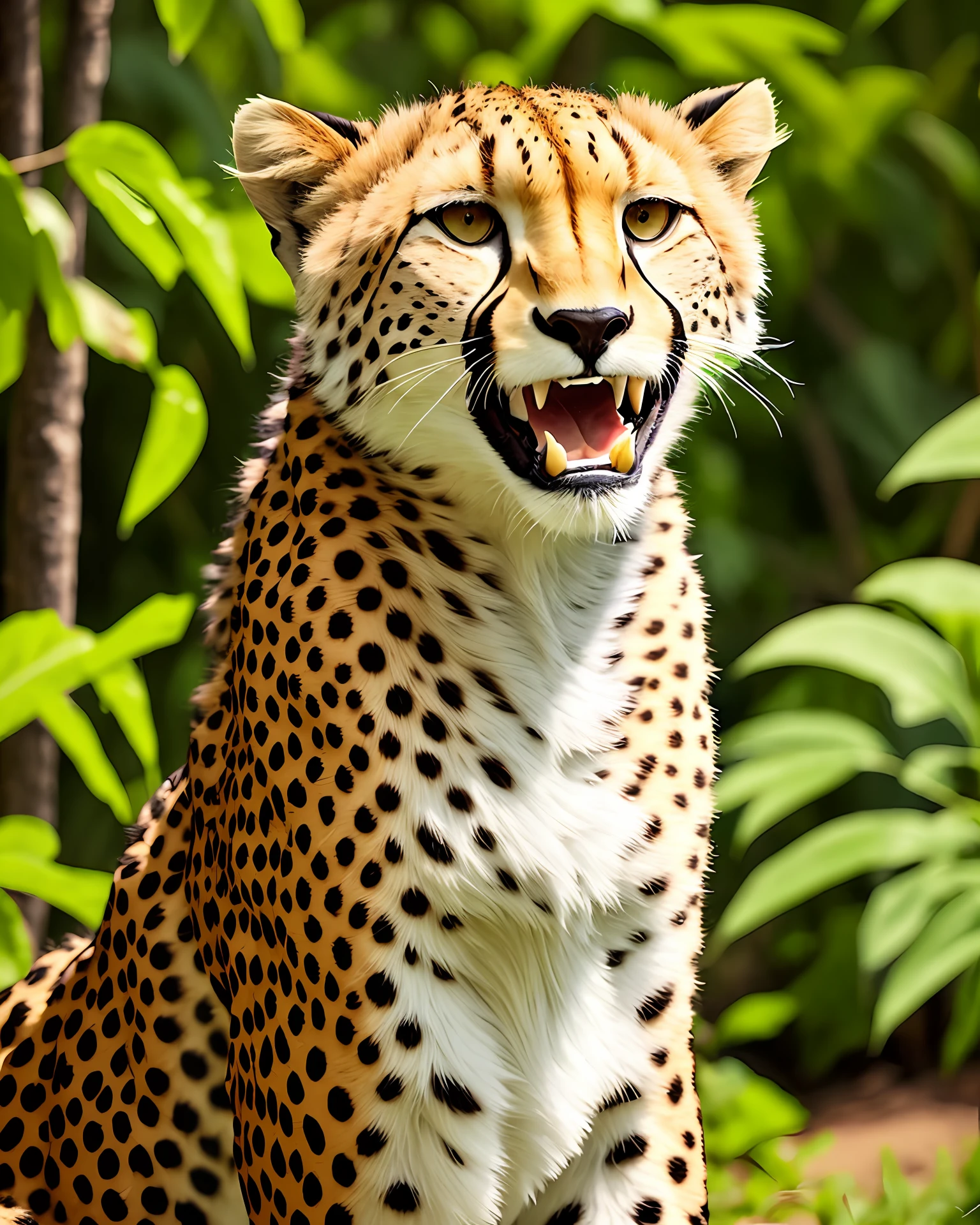 Cheetah fierce tooth roaring animal kingdom