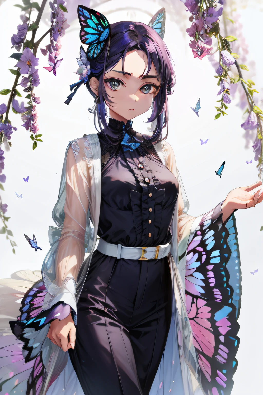 Butterfly head flower,exquisite facial features,