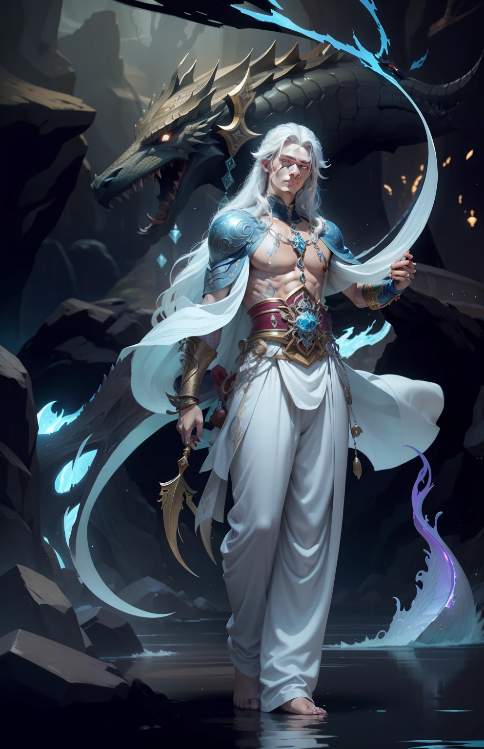 Saykara, deus das Ondas, Twink, Troye Silvan, personagem de RPG de d&d, ConceptArt, androgeno. Onda de Kanagawa, Ryūjin: The Legendary Dragon King of the Waters, Mitologia Japonesa, deus aliado. Arconte Anemo Venti, corrigir rosto, rosto fino e delicado como o de um garotinho. Atlantis Magic Tattoos, Atlantis, Onda. Bronzeado, com pele bronzeada, com pele praiana, magical symbols of the waves. Deus japones das ondas. Restaurar rosto, rosto humano, jovem, homem, garotinho novo, barnet. Estilo RPG