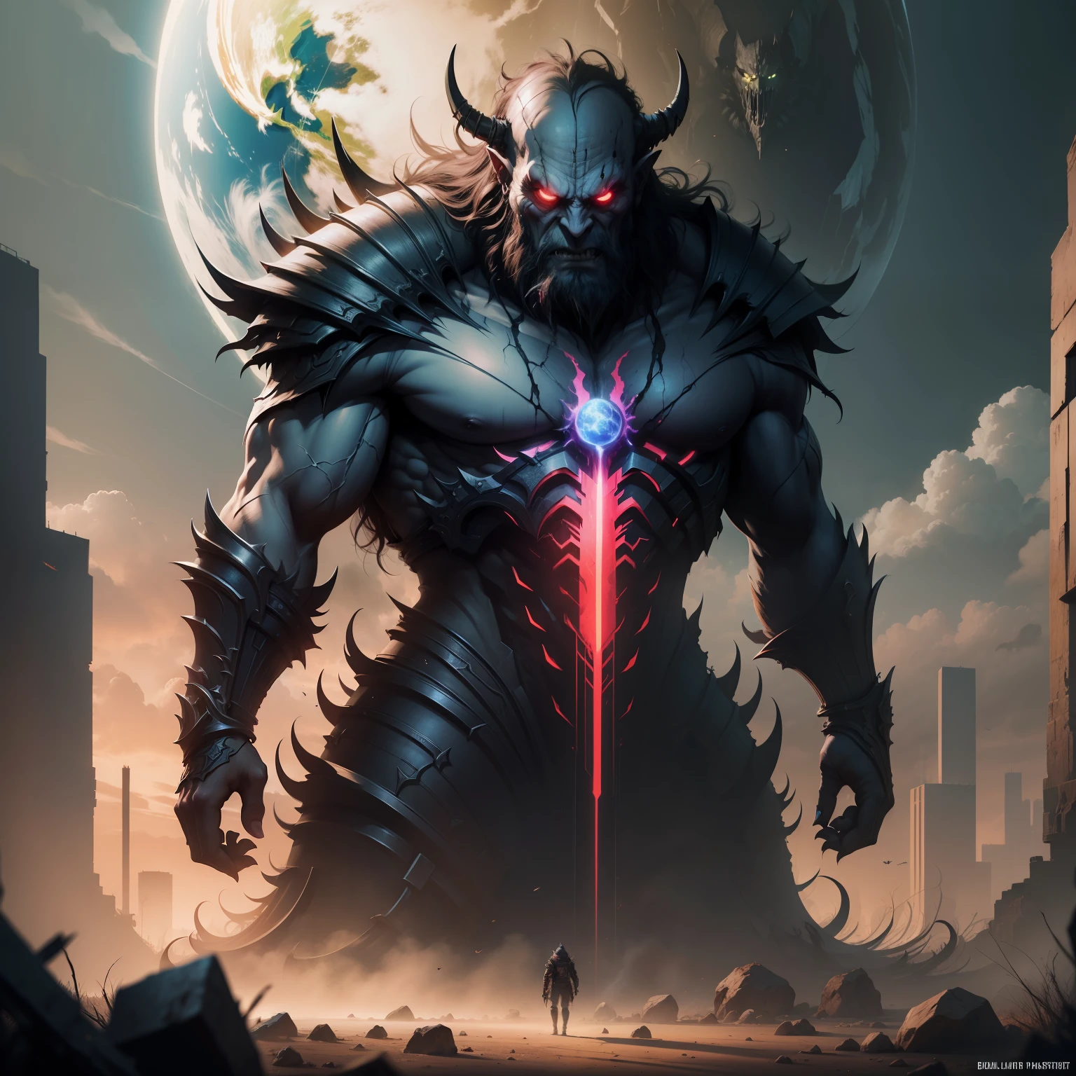 Earth evil bastard, concept art, 4k
