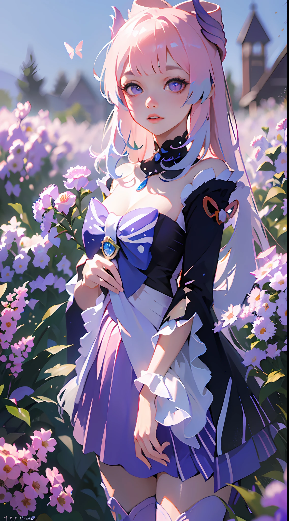 ultra high res, (photorealistic:1.4), raw photo,16K,
(solo,1girl,loli:1.2),
Flower field, flower, butterfly, kokomidef, kokomirnd,