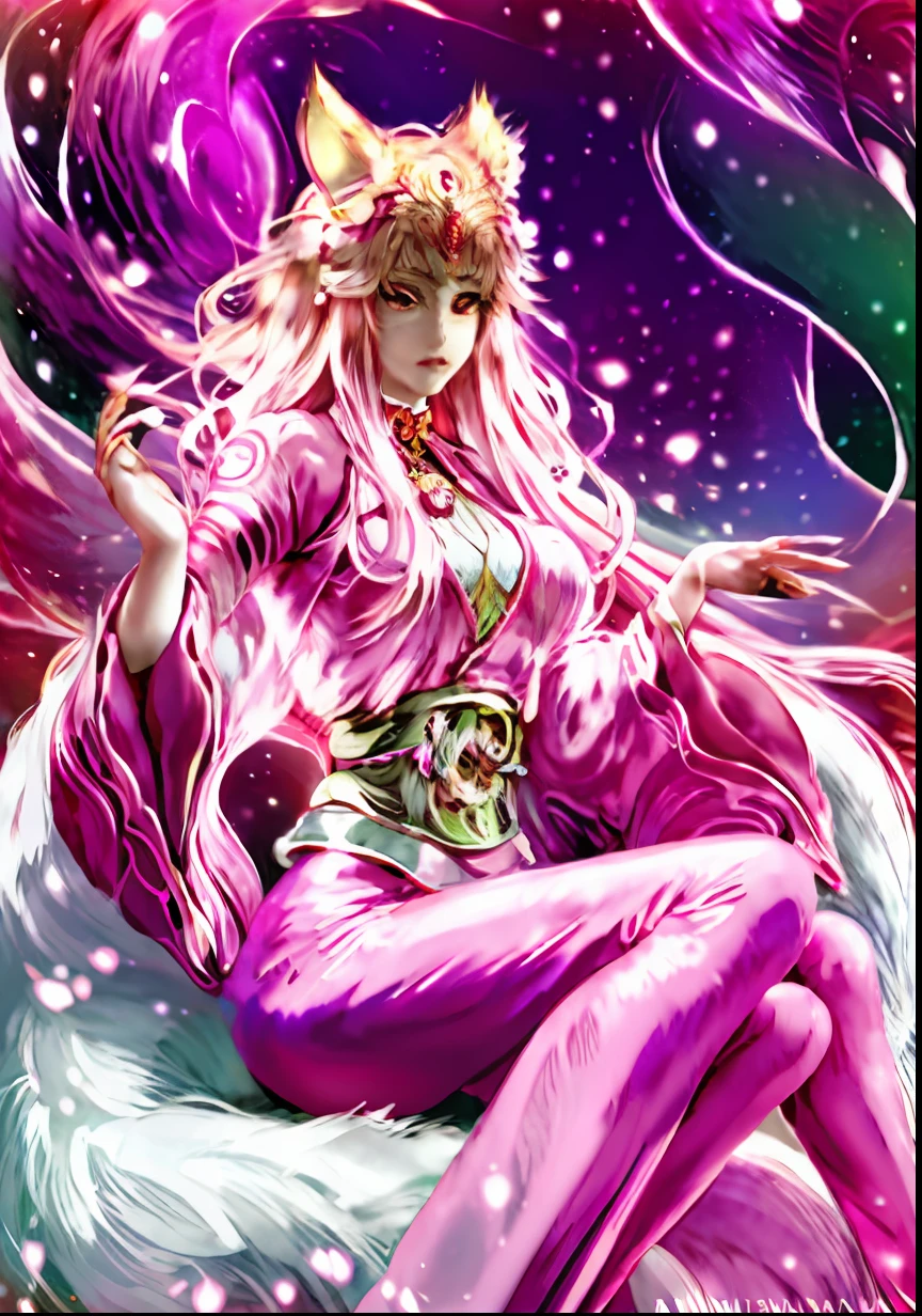 Anime picture of a woman with horns and a tiger, a beautiful kitsune woman, Digital anime illustration, Beautiful young wind spirit, Anime goddess, Anime fantasy illustration, ((a beautiful fantasy empress)), anime styled digital art, in the art style of bowater, white-haired god, Amaterasu, advanced digital anime art ”, Soft anime illustration, Kitsune