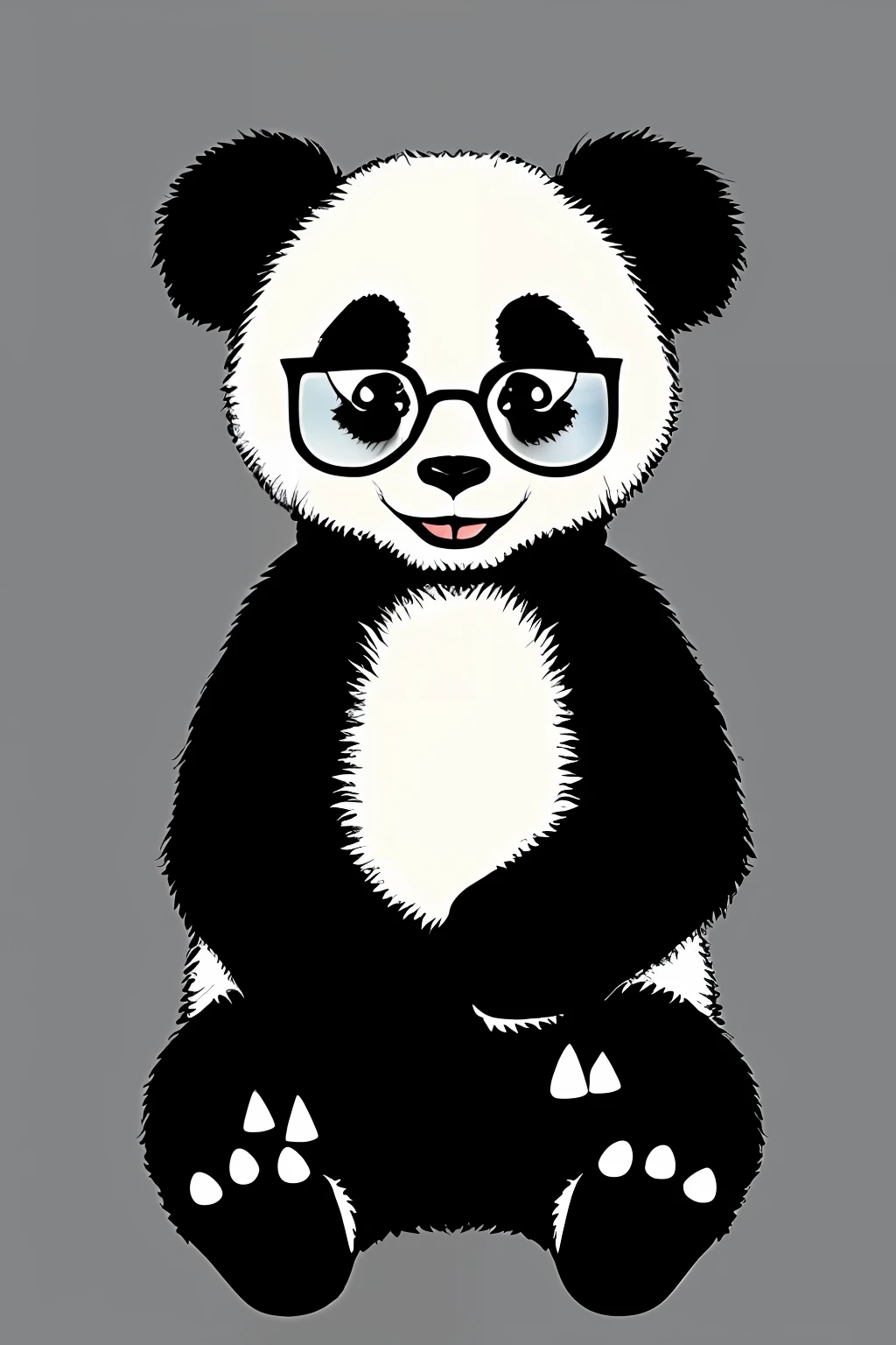 Panda with glasses
