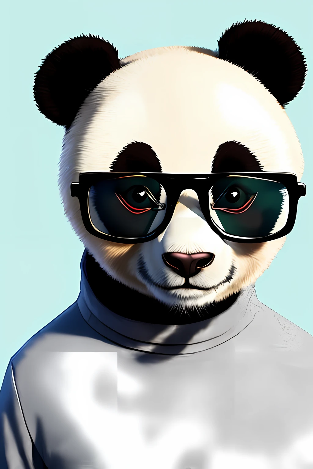 Panda with glasses