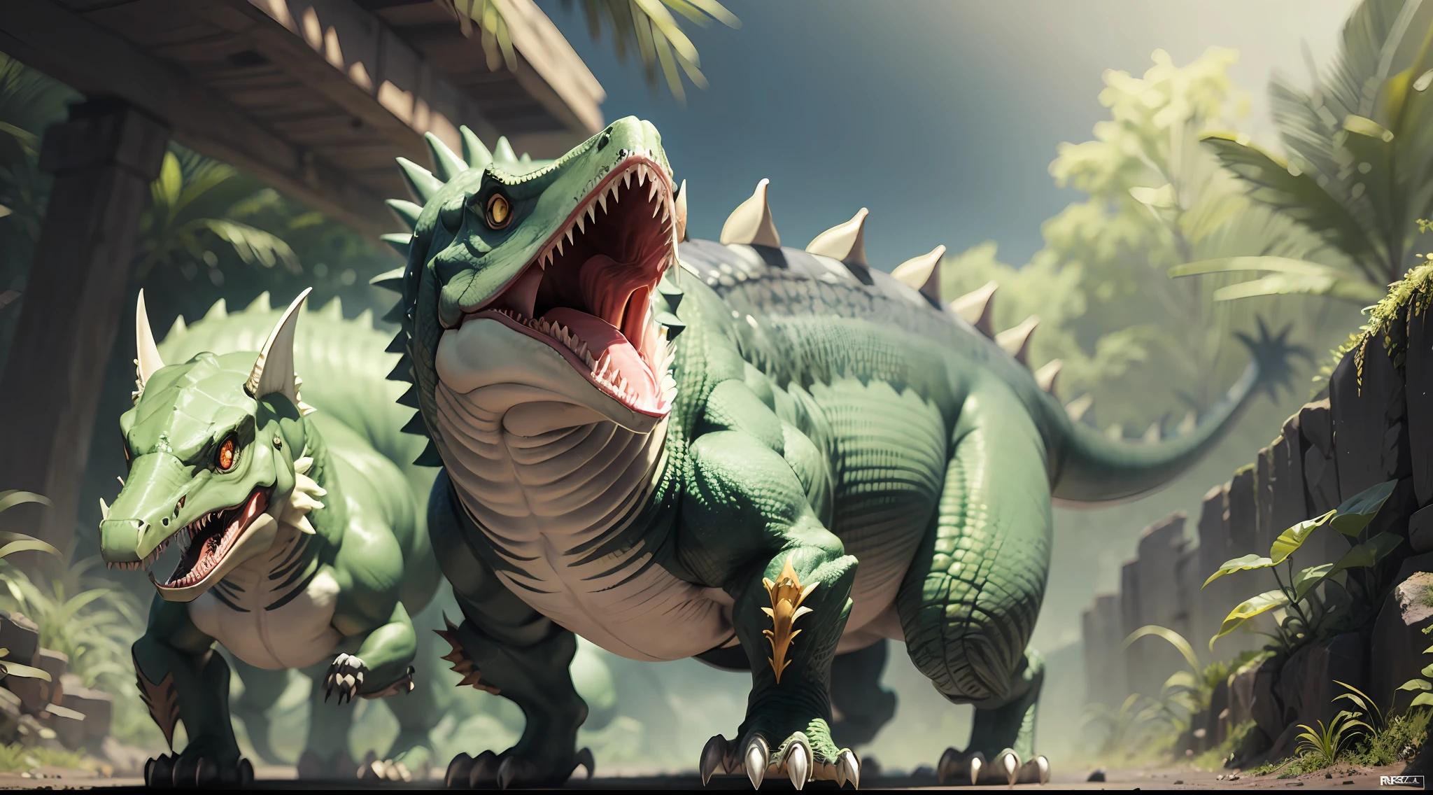 Crie um NFT com um tiranossauro rex