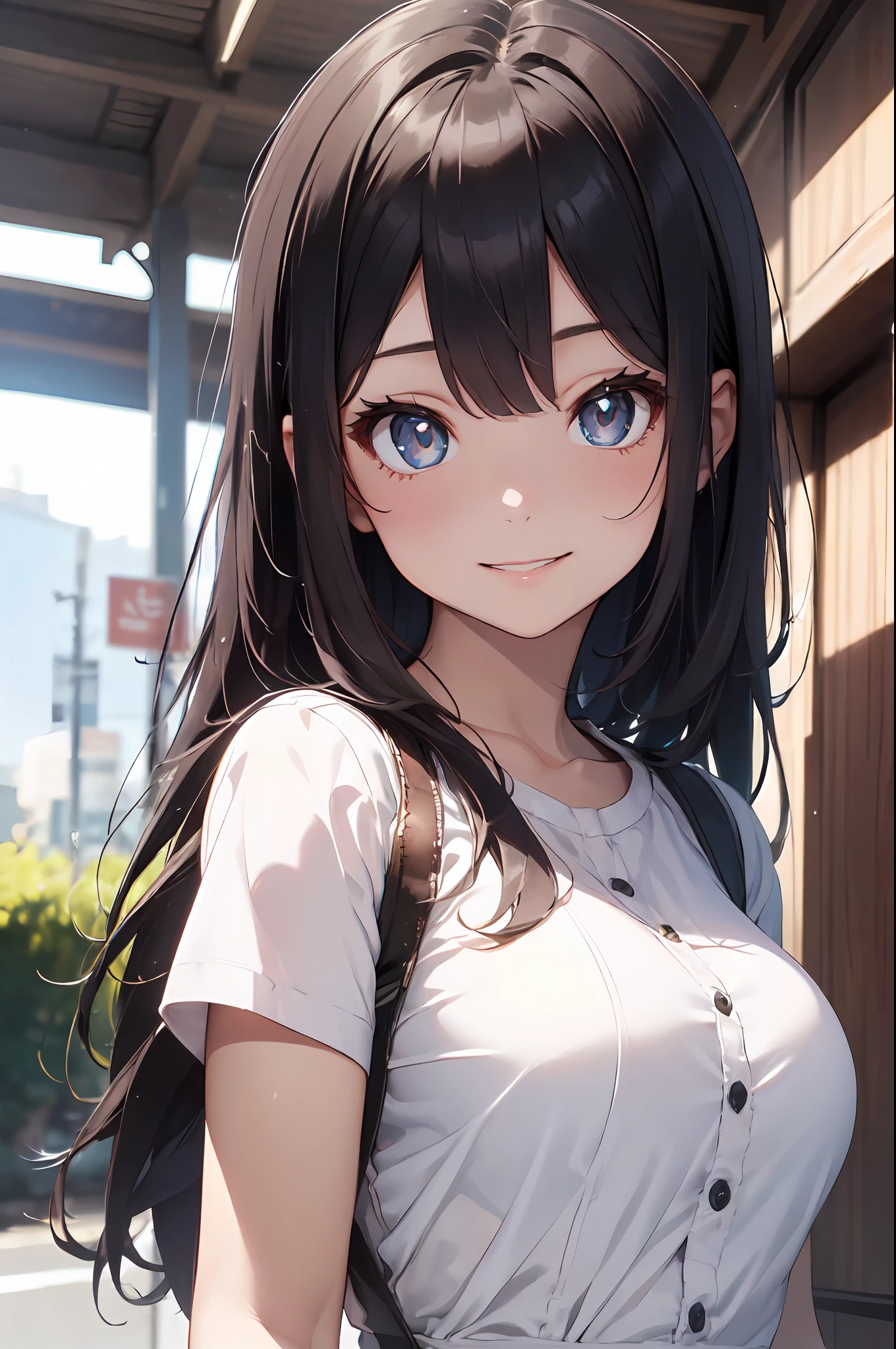 ((Best Quality, 8K, Masterpiece: 1.3)), 1girl, Slim Abs Beauty: 1.3, (Hairstyle Casual, Big Breasts: 1.2), Dress: 1.1, Super Fine Face, Delicate Eyes, Double Eyelids, Smile, Home