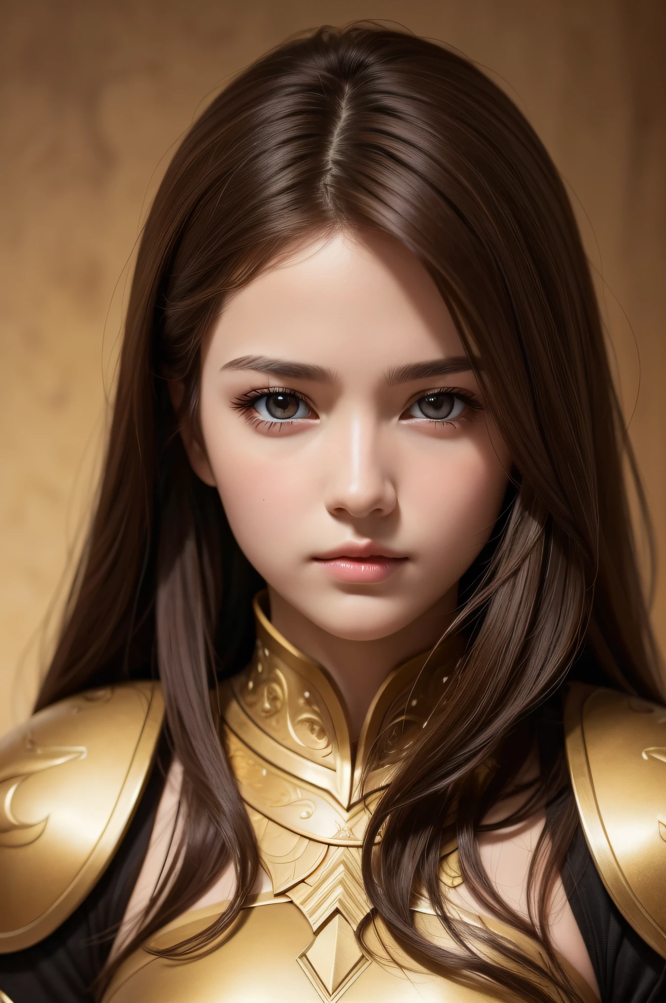 best quality, masterpiece, (realistic:1.2), 1 girl, brown hair, brown eyes, Front, detailed face, beautiful eyes, black and red color iron-man suit