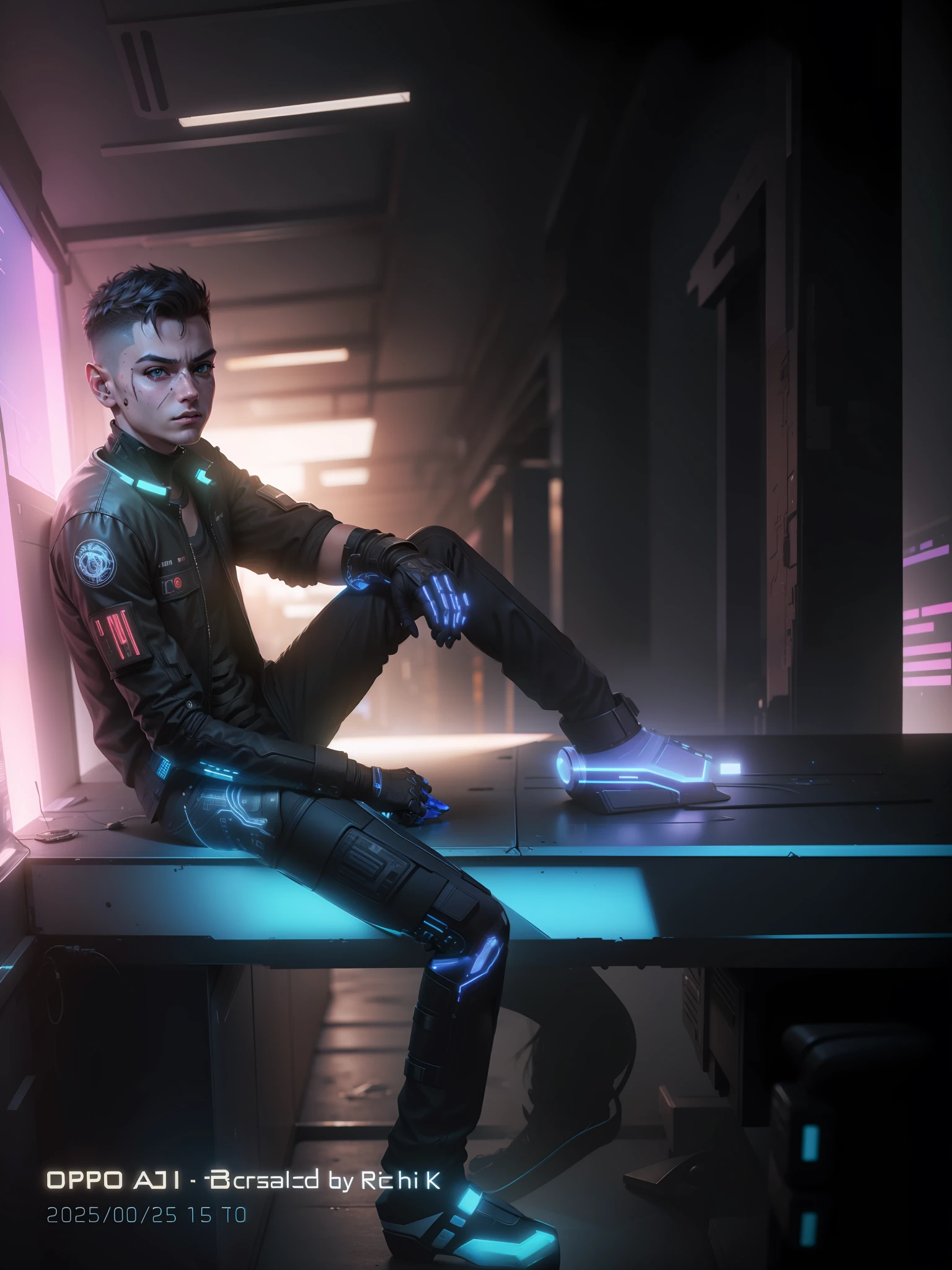 Change this background cyberpunk, realistic face,8k, ultra graphics, a boy