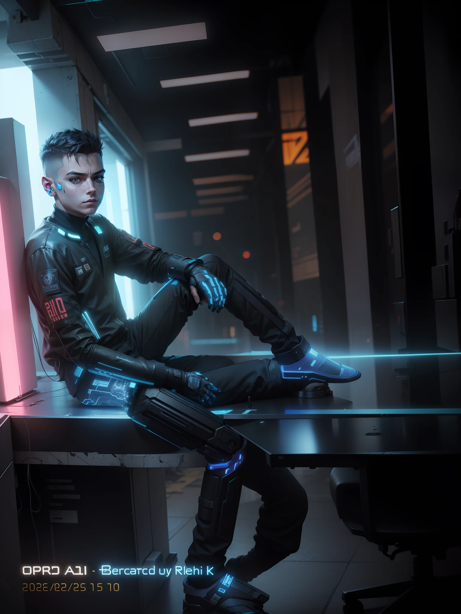 Change this background cyberpunk, realistic face,8k, ultra graphics, a boy