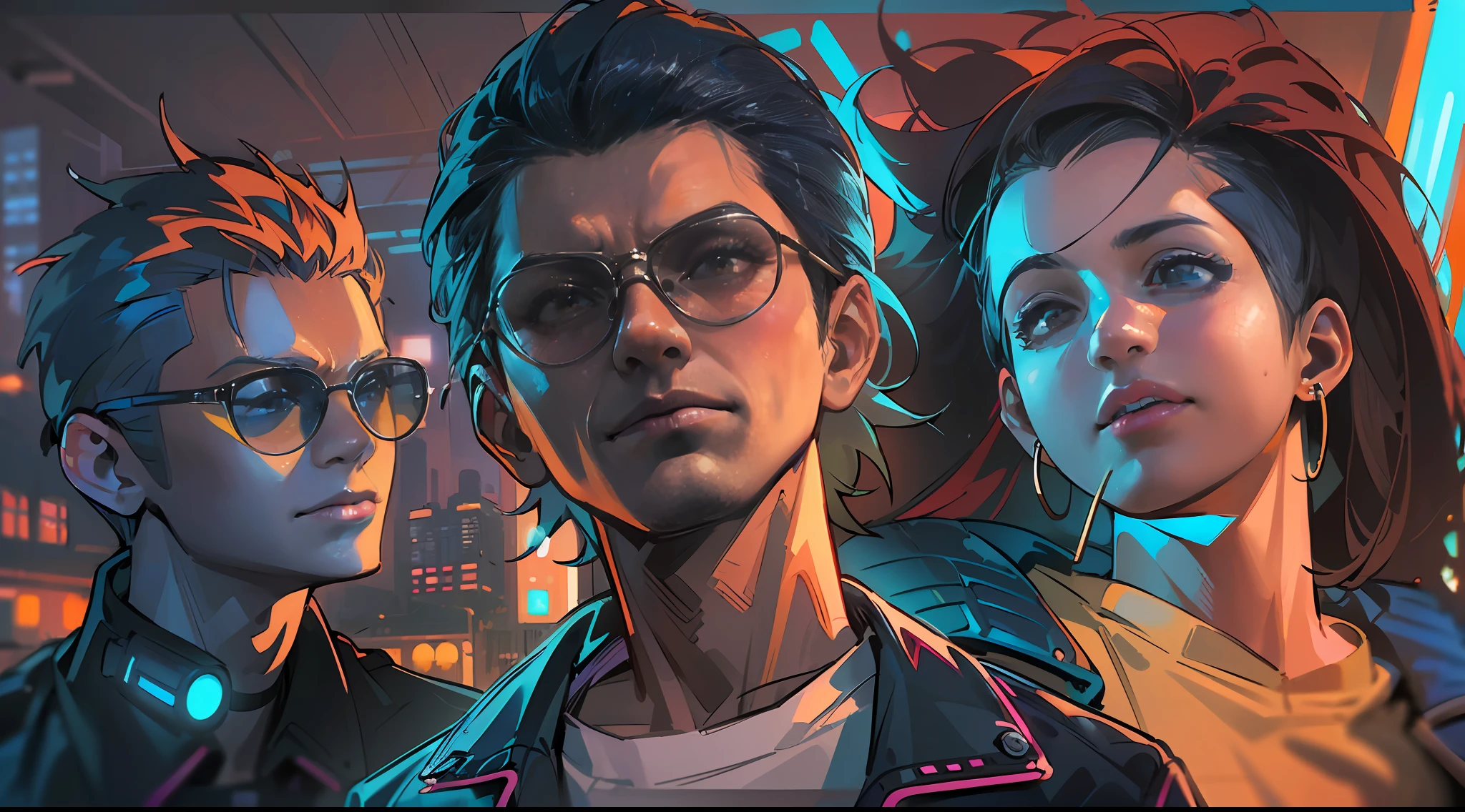 ((Best quality, 8K, Masterpiece: 1.4)),((Amazing detail: 1.3)),((illustration, Hairstyle Casual: 1.2)),((High resolution1.1)), GTA, realistic,cyberpunk,city,neon light,midnight,cool,movie,punk,future style,