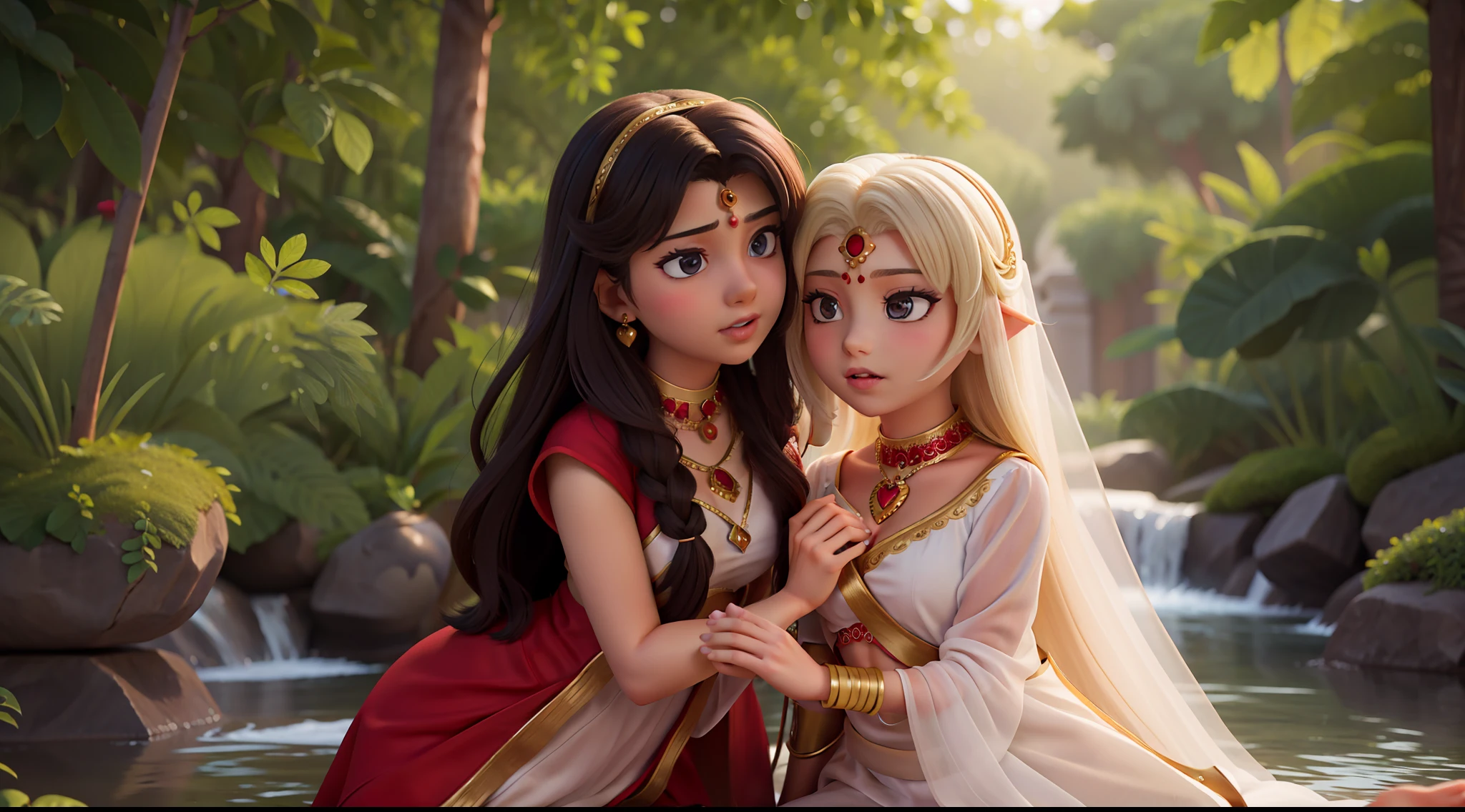 "Whispering Hearts: A Tale of Forbidden Love, Indian beauty."