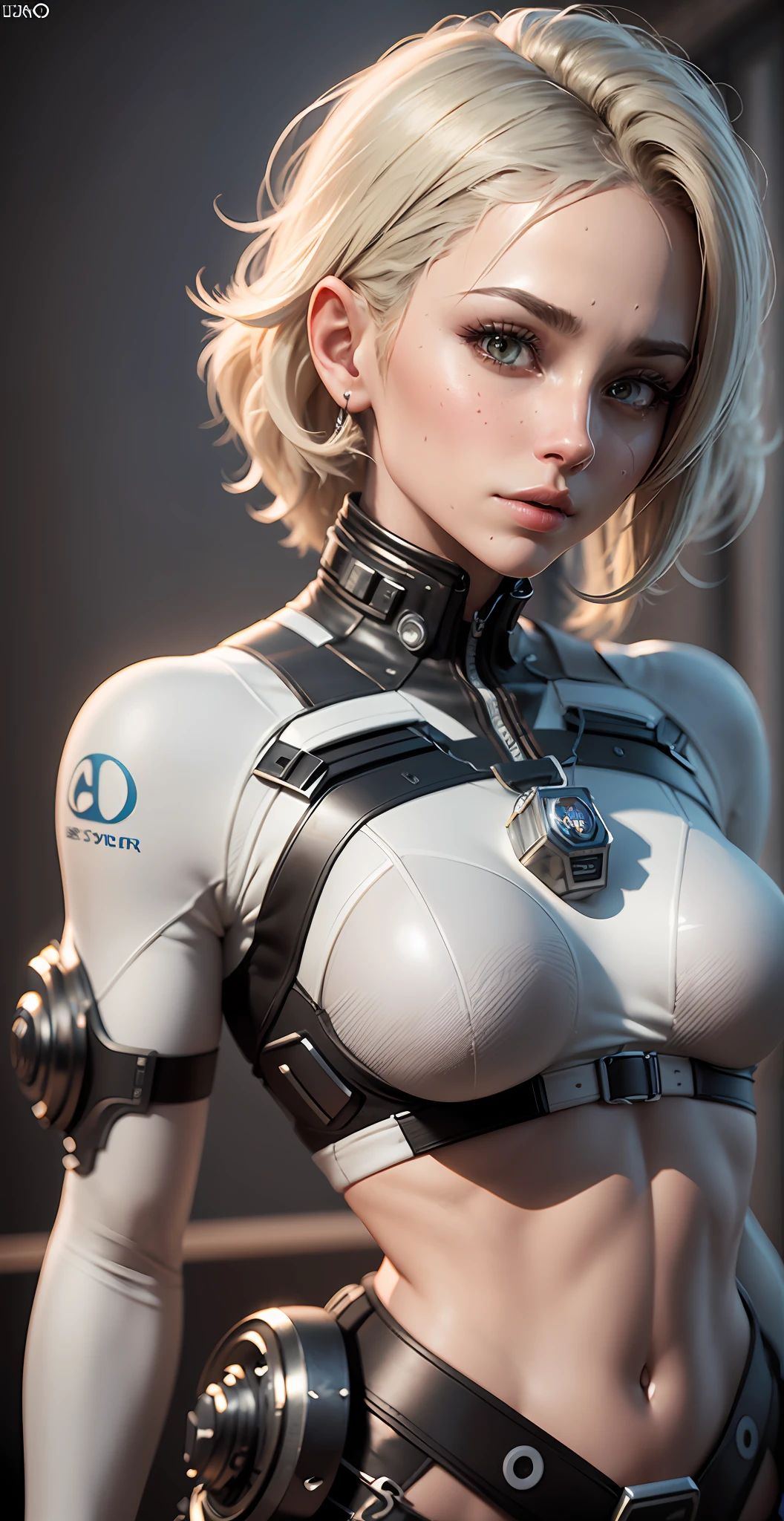 ((Best quality)), ((masterpiece)), (detailed:1.4), 3D, an image of a beautiful cyberpunk female,HDR (High Dynamic Range),Ray Tracing,NVIDIA RTX,Super-Resolution,Unreal 5,Subsurface scattering,PBR Texturing,Post-processing,Anisotropic Filtering,Depth-of-field,Maximum clarity and sharpness,Multi-layered textures,Albedo and Specular maps,Surface shading,Accurate simulation of light-material interaction,Perfect proportions,Octane Render,Two-tone lighting,Wide aperture,Low ISO,White balance,Rule of thirds,8K RAW,