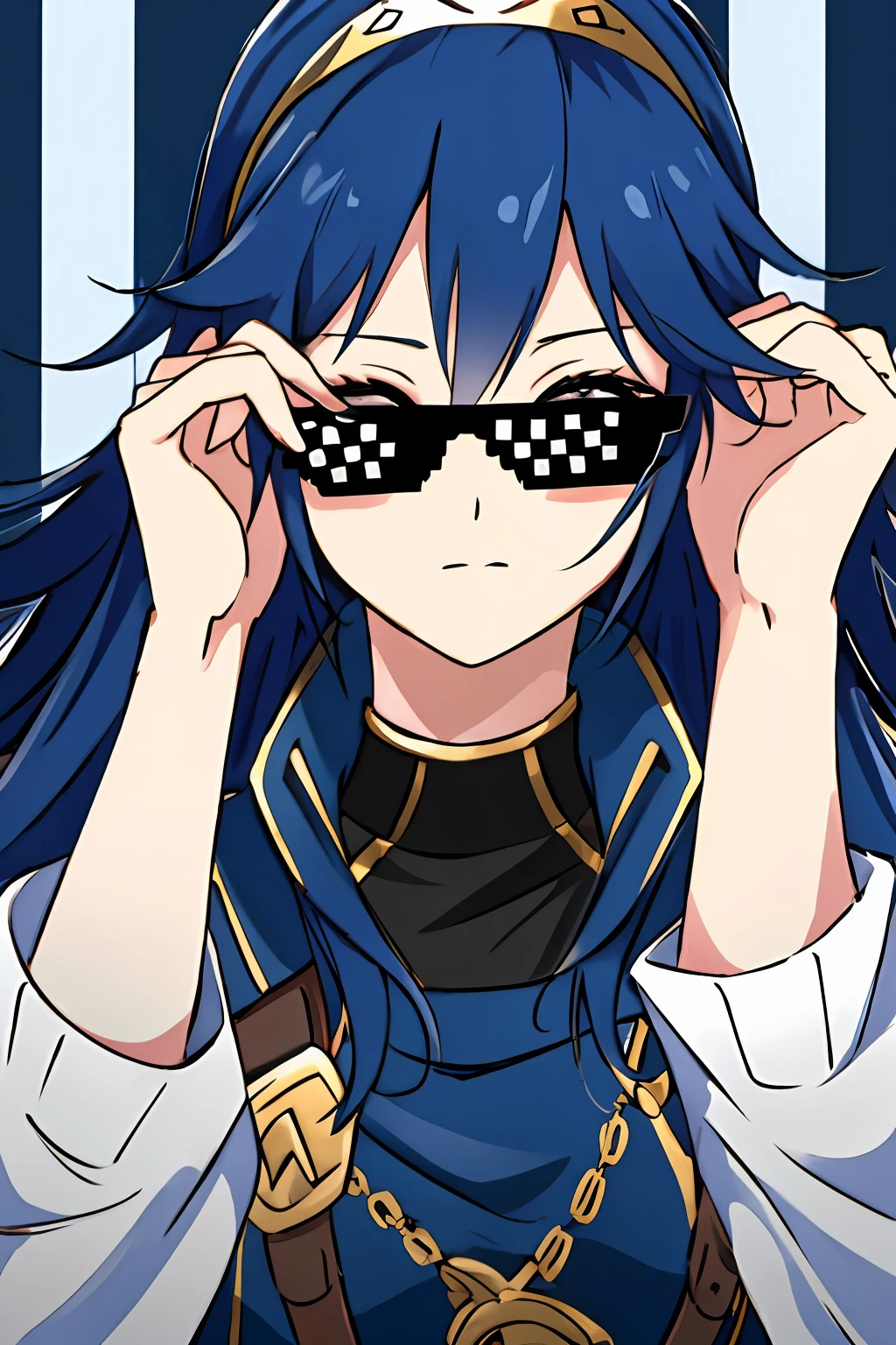 "lucina fe,showcasing her skills as a rapper, flexing DealWithIt"