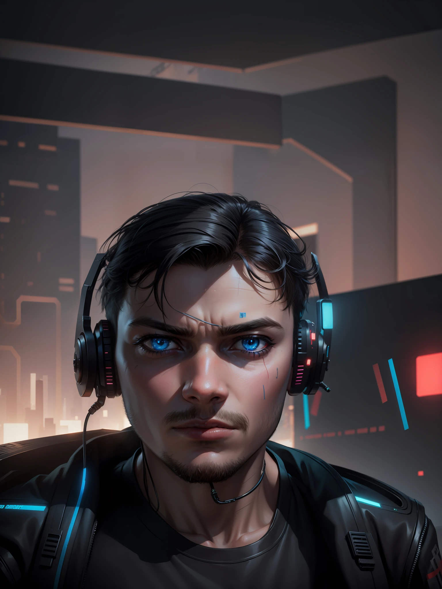 Change this background cyberpunk, realistic face,8k, ultra graphics, a boy