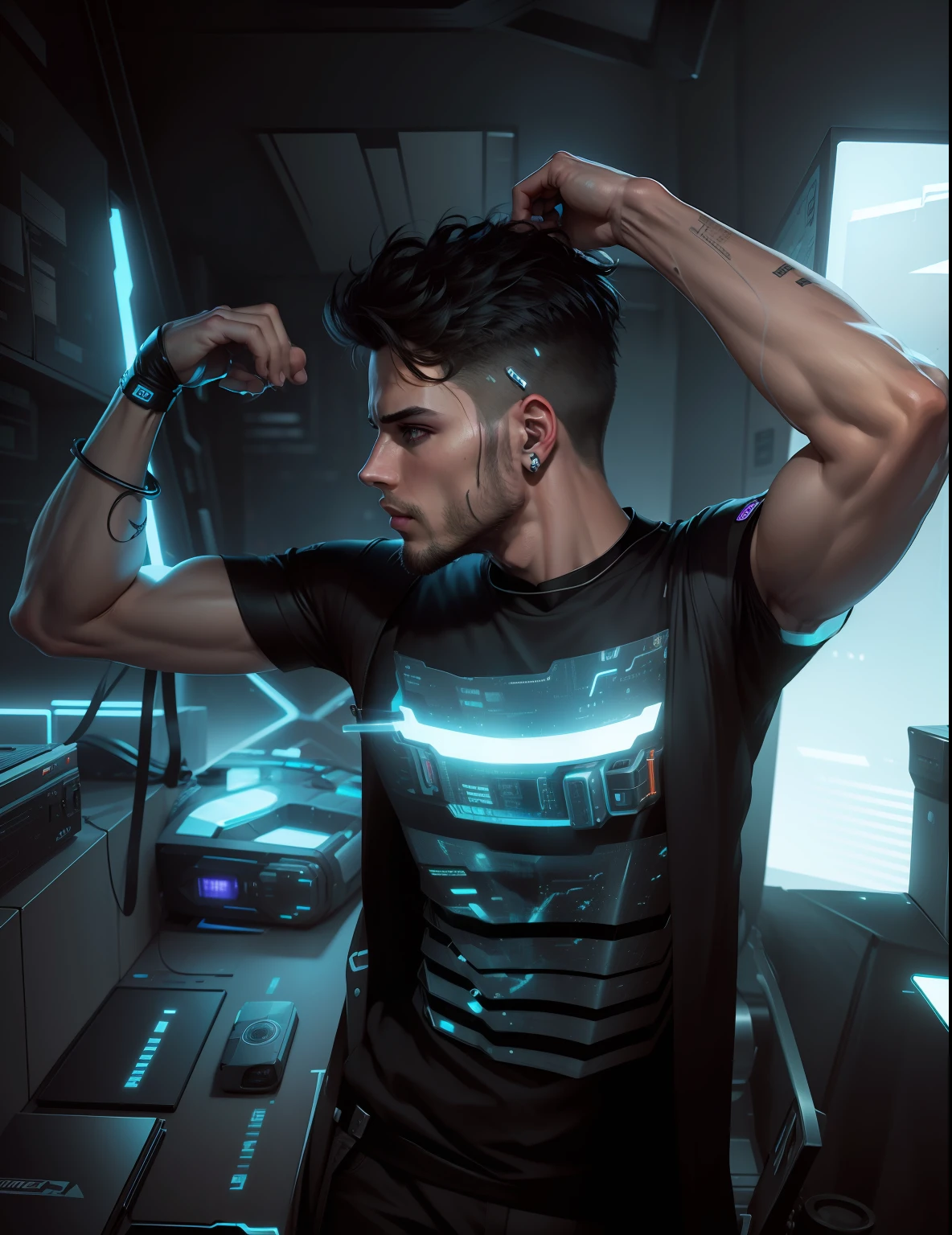 Realistic, ultra realistic 8k, change background, extreame clearity, boy, handsome, cyberpunk, dashing