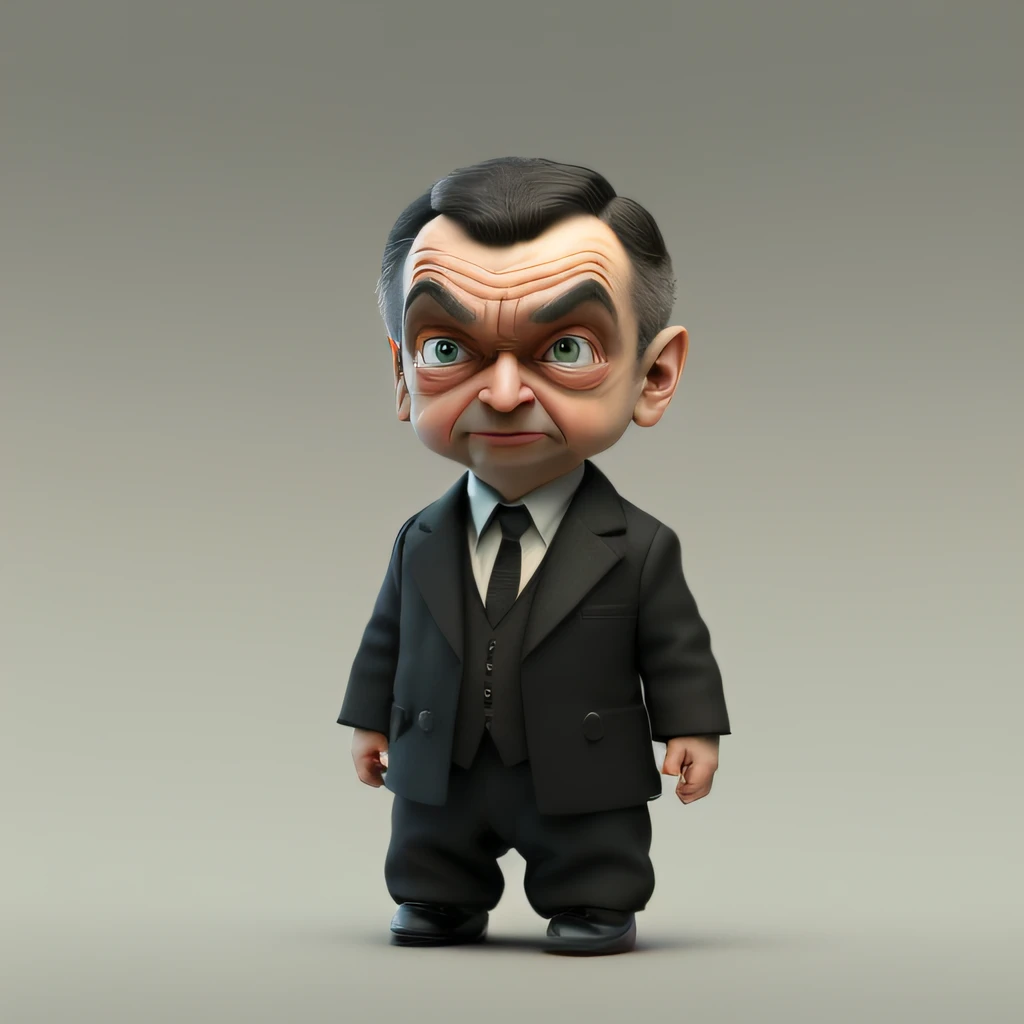 cbzbb, mr. Bean, personagem, fofo, pequeno, bonito, Devian Art, Trending Artstation, Digital Art, Detailed, Cute, Realistic, Humanoid, Character, tiny, Cinematic Sho, Cinematic Lights, mr. Bean, Looks happy