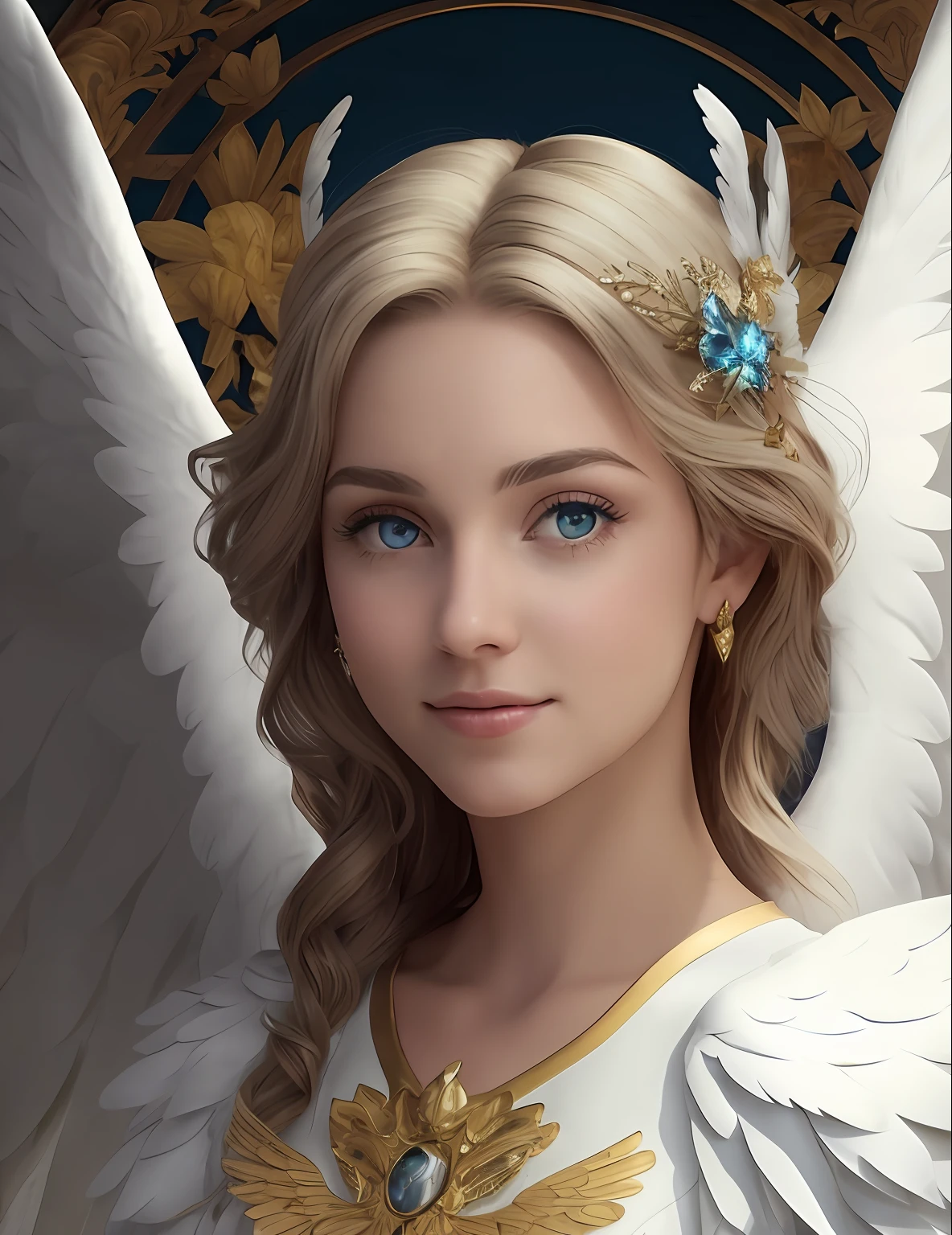 (((ANGEL GUARDIAN))) Obra maestra, (La mejor calidad: 1.2), (super fine: 1.2), illustration, (extremadamente delicado y hermoso: 1.2), movie angle, flotante, (Hermoso ojo de detalle: 1.1), (detalle luz: 1.1), Movie Lights, Cielo delicado, ojos azules, (Cola de caballo alta: 1.1), capa, ojuelos, (luna: 1. 2), (Luz de la luna: 1.1), cielo estrellado, (light particles: 1.1) dibujo, flor. (Obra maestra), (La mejor calidad), (fotorrealista:1.3), 8k, Textura detallada de la piel, Textura detallada de la tela, Hermosa cara detallada, Detalles intrincados, Ultra detallado (cuerpo de cuerpo entero:1.2)