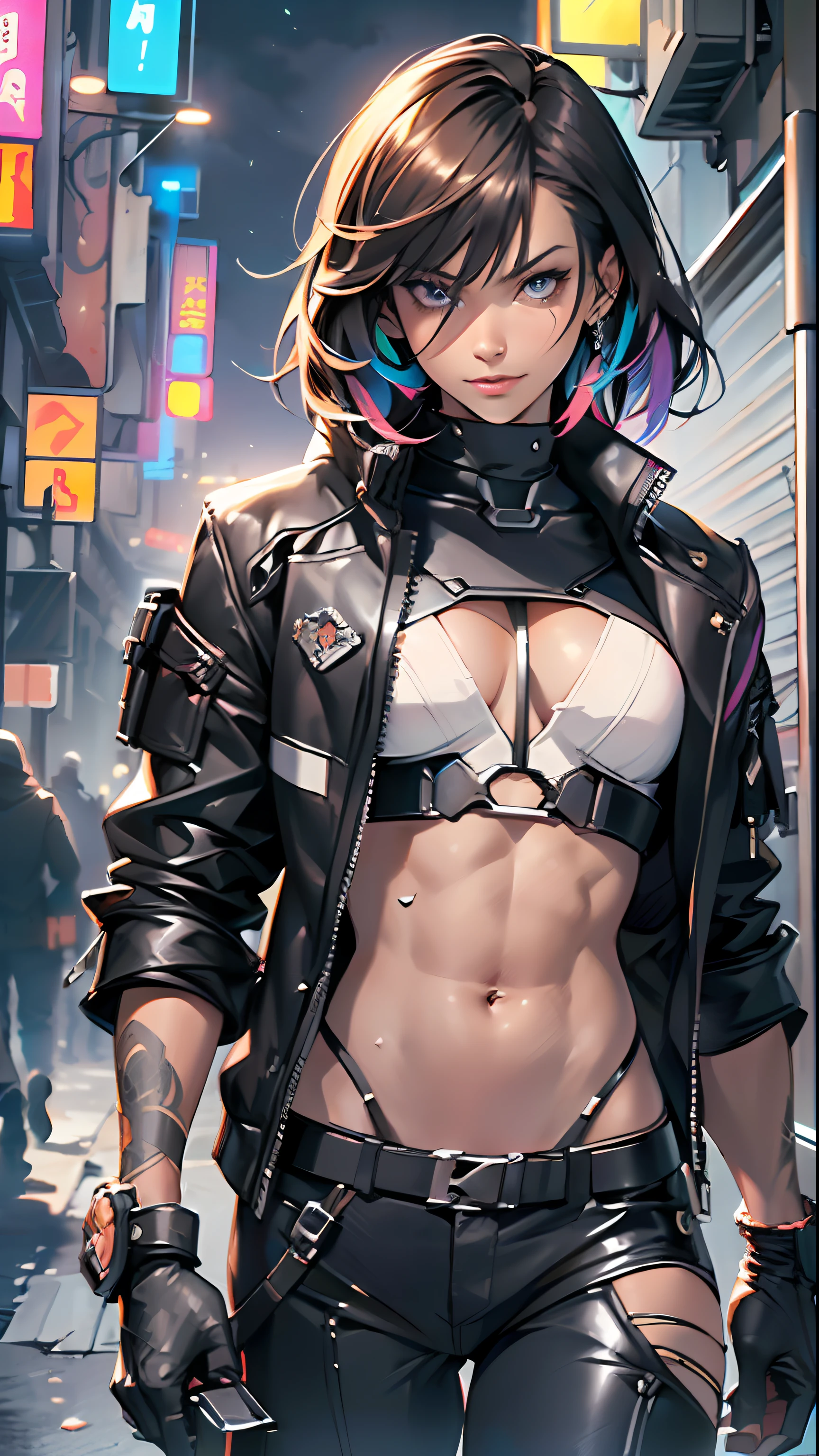 bounty hunter man,(((1man))),((anime man walking down the street)),
(((1male,man,handsome man,male,male gender,male focus))),
((medium black hair, disheveled hair, two tone hair)),(((lustrous skin:1.5,tanned skin,bright skin: 1.5,skin tanned,shiny skin,very shiny skin,shiny body))),((detailed eyes,perfect eyes,rainbow glows ultra-detailed orange brown eyes:1.1,gradient eyes:1,finely detailed beautiful eyes:1,symmetrical eyes:1,big highlight on eyes:1.2)),man chest,handsome face,((muscular,hairy body,muscular man)),((hand consists of a short thumb and four fingers,a hand with only five fingers,reference to the hand)),
alluring look,nsfw,
bounty hunter pants,((bulge in pants)),((bounty hunteroutfit)),(wearing a bounty hunter outfit:1.3,bounty hunter clothes),(detailed outfit,detailed clothes),
(dynamic pose:1.0),solo focus,((evil smile,evil look)),centered,scale to fit dimensions,Rule of thirds,
outdoors, ((night view)), (cyberpunk night street Background: 1.5,dark sky,alleyway,lonely alley,thick clouds, detailed background:1.25),
(best quality), (high resolution), (sharp focus), (ultra detailed), (extremely detailed), (extremely high quality artwork), 8k_wallpaper, (extremely detailed CG 8k),(very fine 8K CG), ((hyper super ultra detailed perfect piece)), flawless, (((masterpiece))), illustration, vibrant colors, (intricate), High contrast, Selective lighting, Double exposure, HDR (High Dynamic Range), Post-processing, Background blur,