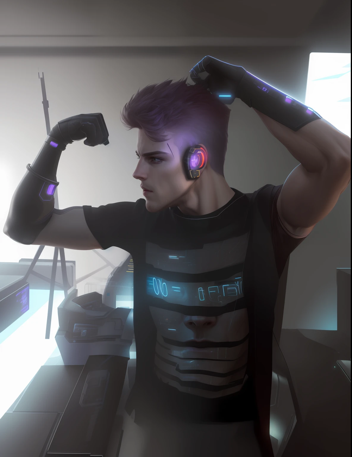 Realistic, ultra realistic 8k, change background, extreame clearity, boy, handsome, cyberpunk, dashing, mature