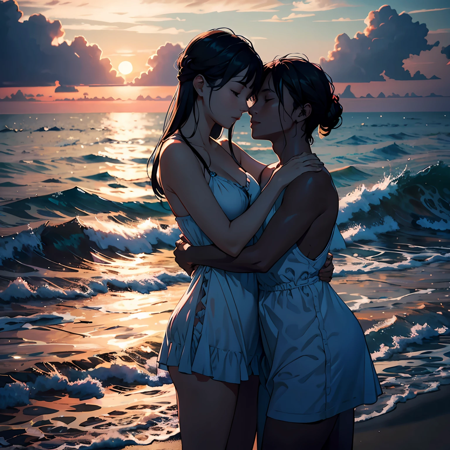 "Enveloped in the gentle embrace of the ocean's whispers, night after night unfolds a symphony of dreams."