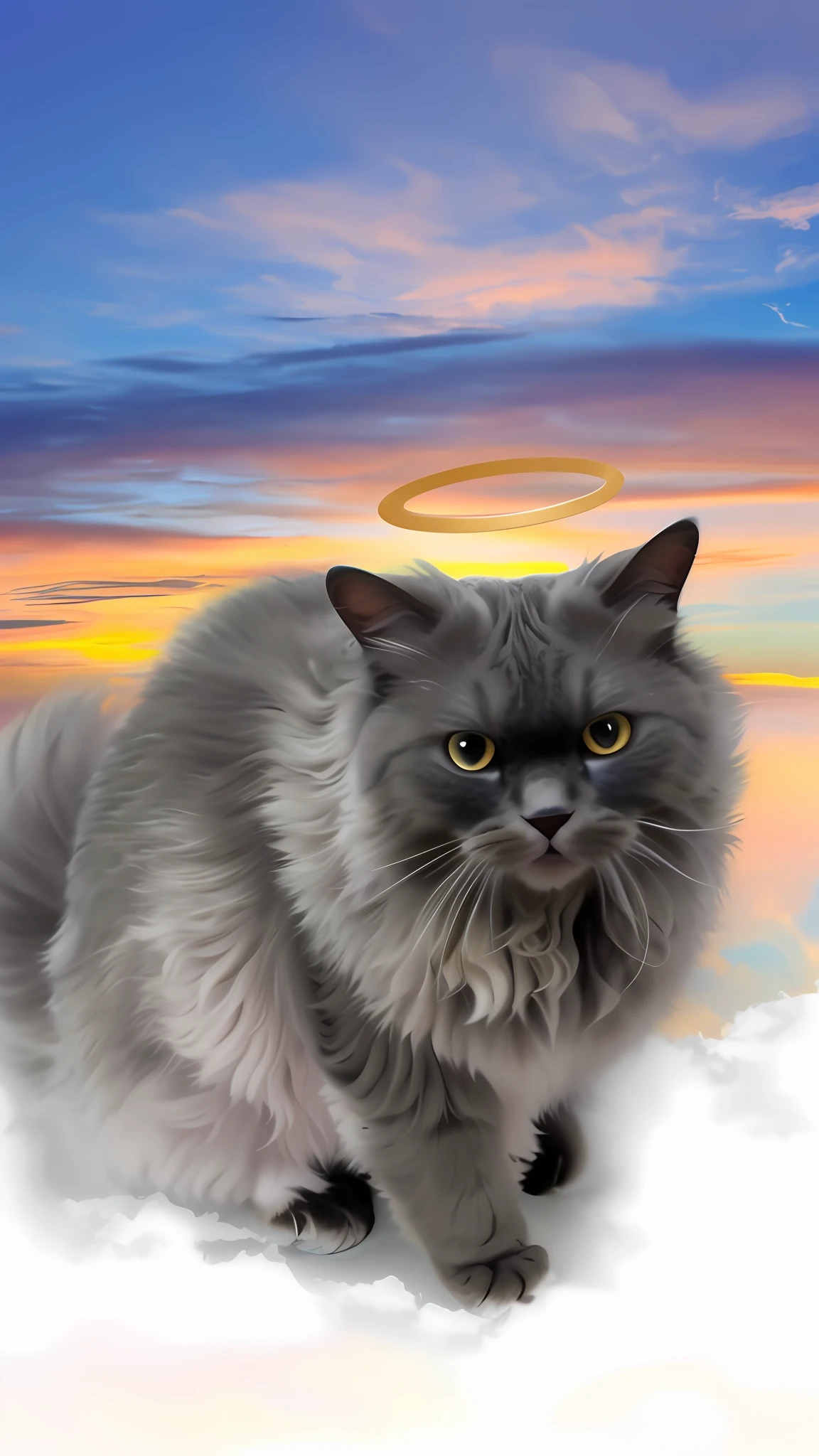 felino, feliz, um gato feliz, ultra realista, muito detalhada, pelos macios, com olhar feliz, muito realista, imagem ultra HD, qualidade, olhos azuis, gato, felino, muito realista, pelo macio, detalhes insanos