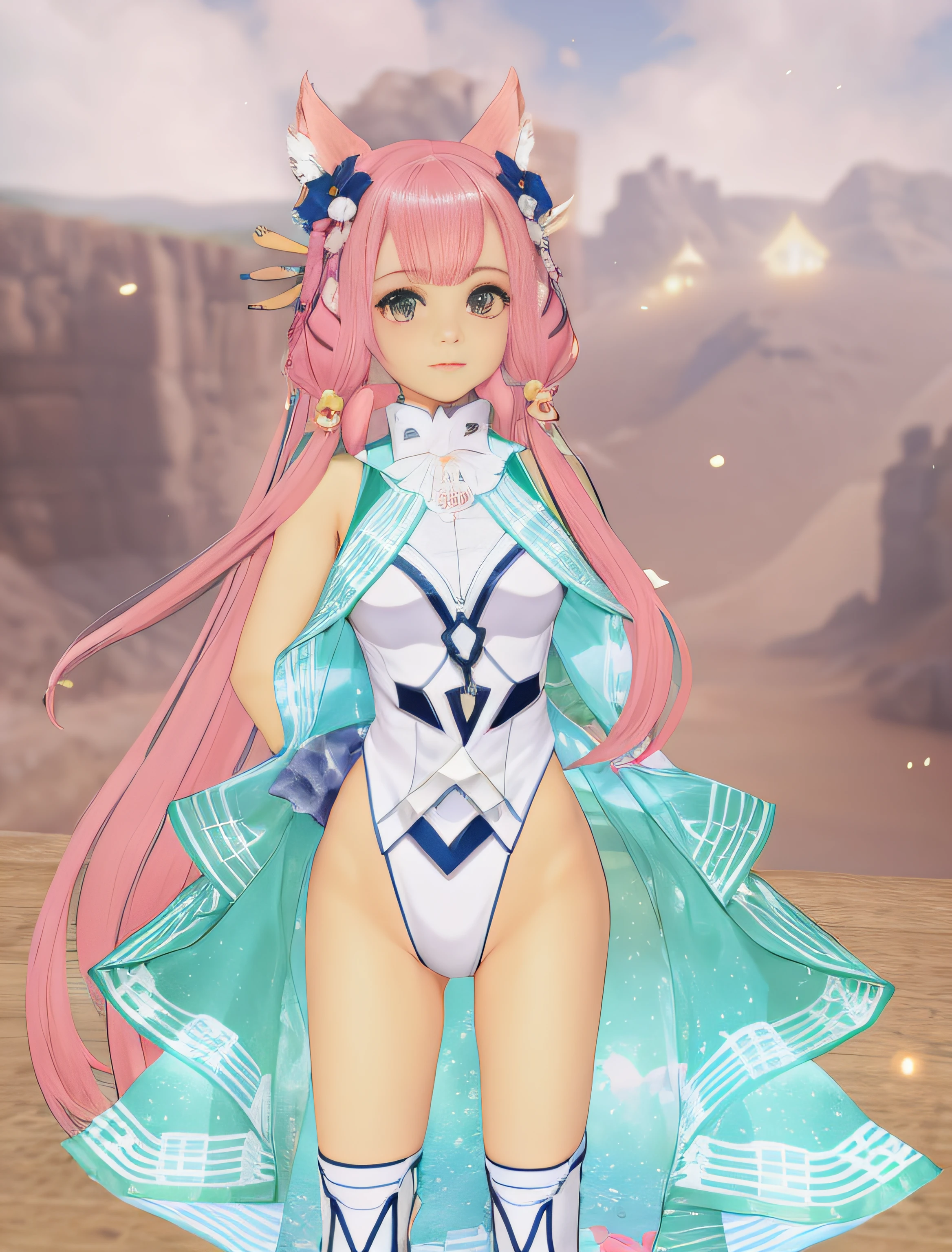 anime em uma roupa branca e azul com um gato em seu ombro, deusa anime, cabelo rosa twintail e olhos cianos, Do videogame Azur Lane, Cute anime waifu in a nice dress, anime estilizado, render de uma menina 3d bonito, Impacto de Ayaka Genshin, ayaka jogo genshin impact, Sakura Kinomoto, Motor irreal : : maquiagem, Retrato de Jinx de Arcane, menina atraegatinha, gatinha jovem bonita, com o rosto muito detalhado, olhos grandes de anime,