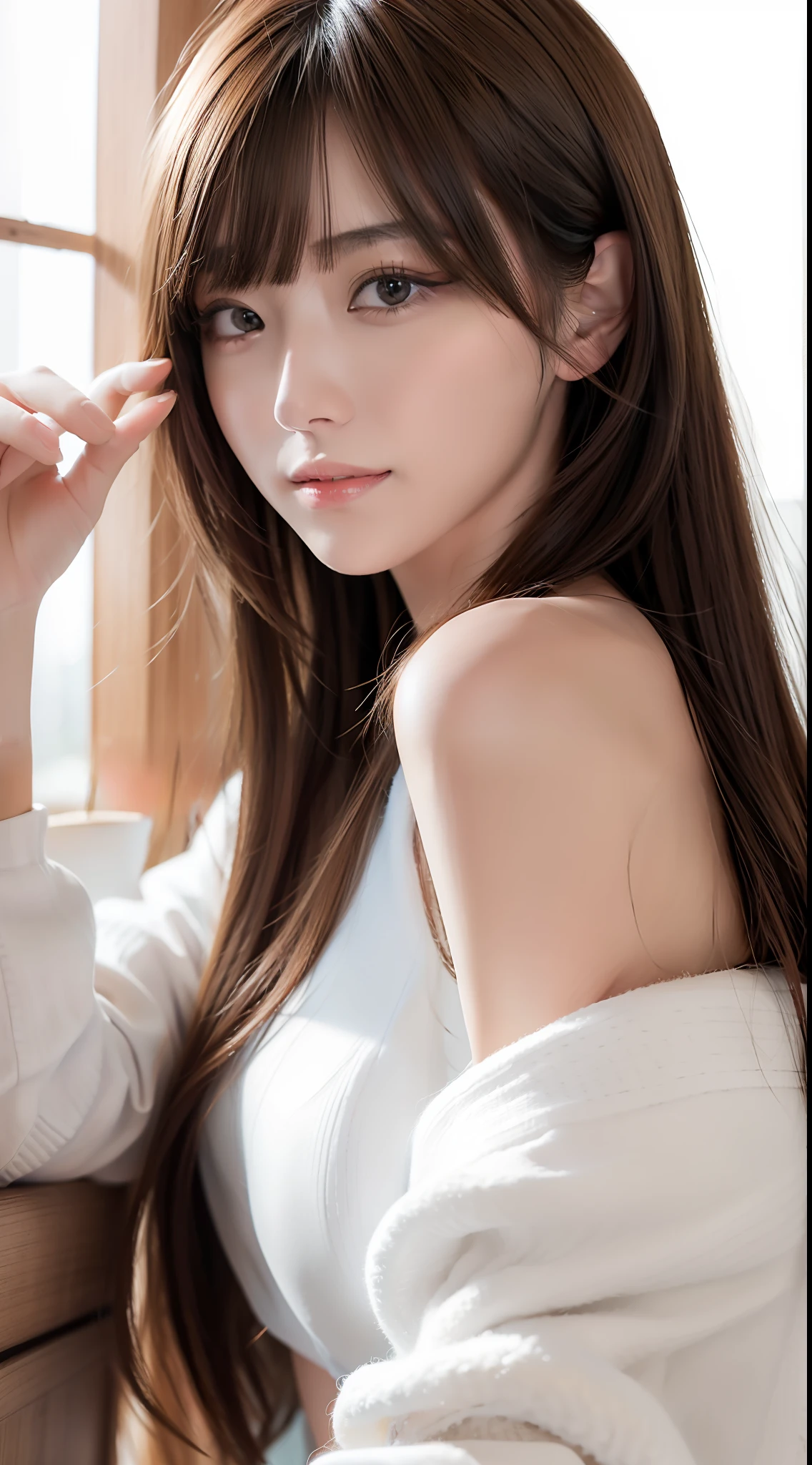 Best quality、tmasterpiece、A high resolution、1girl、pretty face、Physically、ssmile、Raised sexy,Harnes,realisticlying、edge lit、bicolor lighting、(highdetailskin:1.2)、8k UHD、dslr、softlighting、high high quality、volumettic light、sneak shot、photore、A high resolution、4k、8k、The background is blurred out,