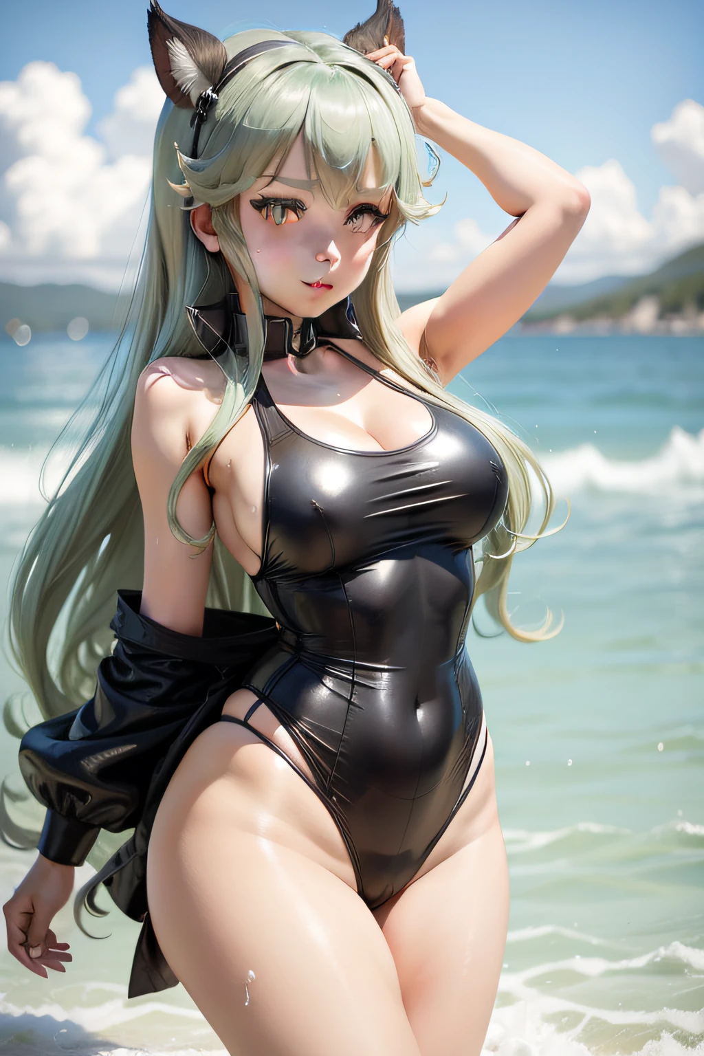 anchovy from girls und panzer swimsuit
