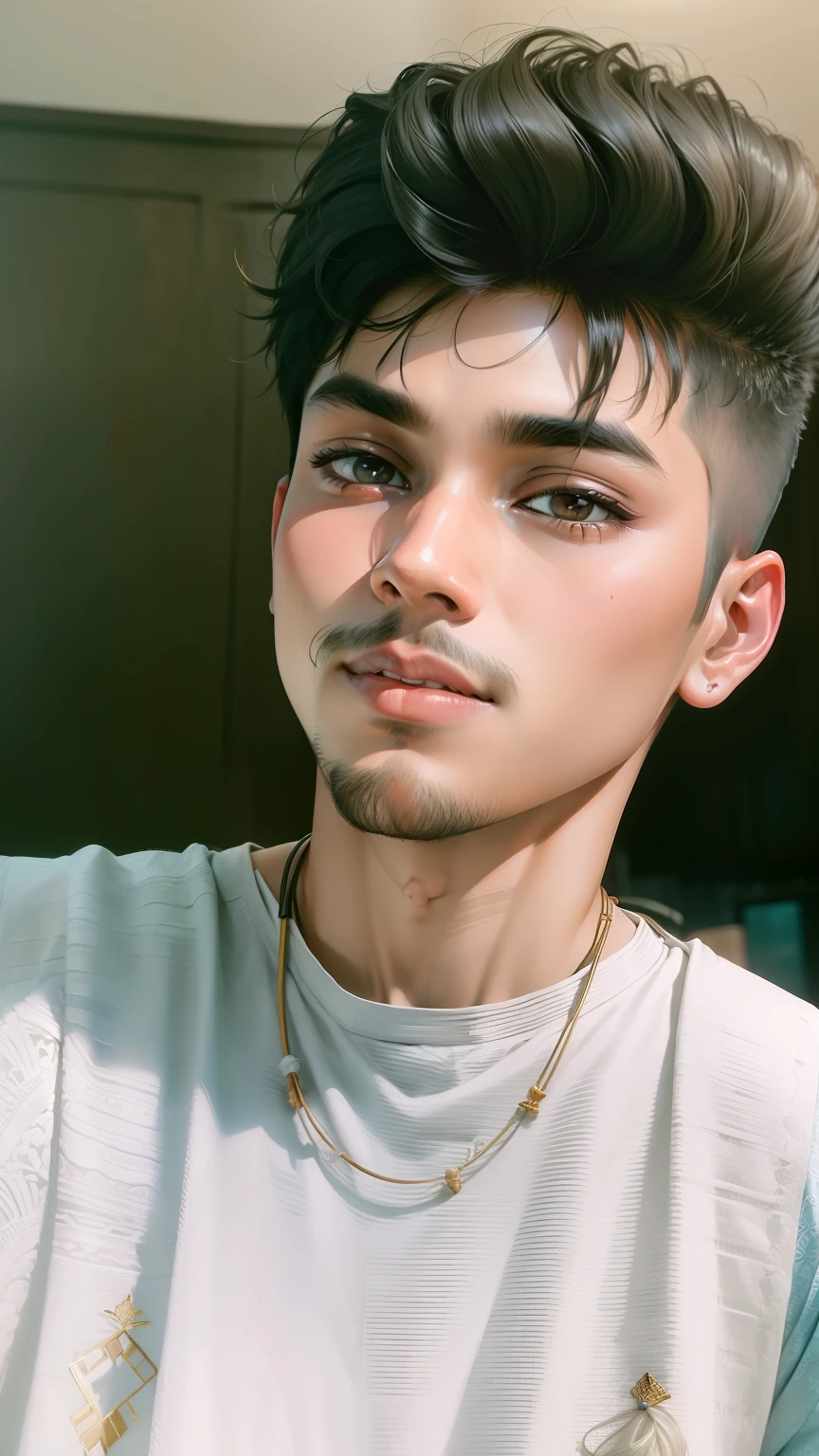 Koren skin handsome boy indian background