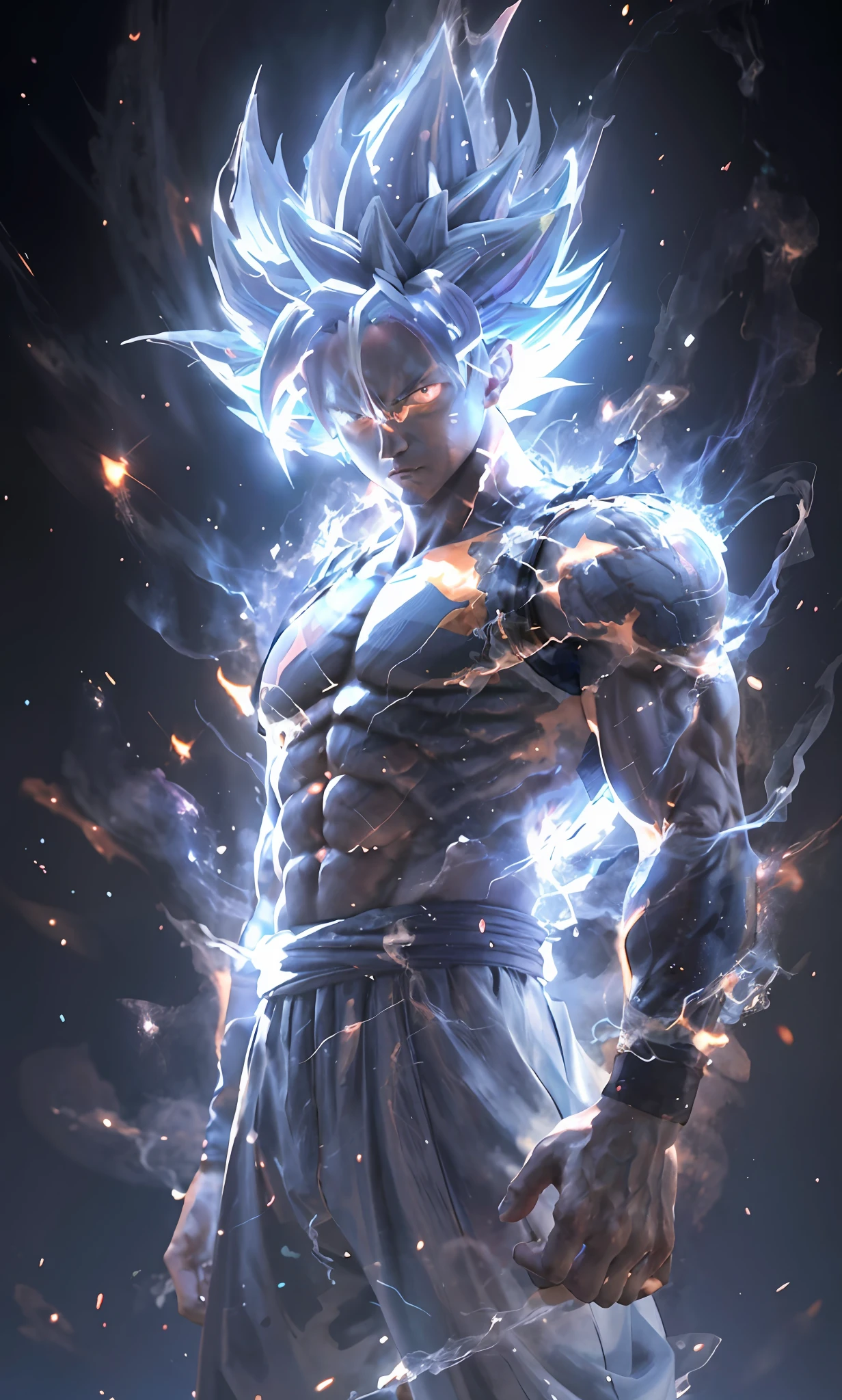 a close up of a person with a very large body and a very big body, ultra instinct, an epic anime of a energy man, 4 k manga wallpaper, super saiyan blue, anime wallaper, 4k anime wallpaper, anime wallpaper 4k, anime wallpaper 4 k, character dragonball, highly detailed portrait of goku, human goku, super saiyan goku