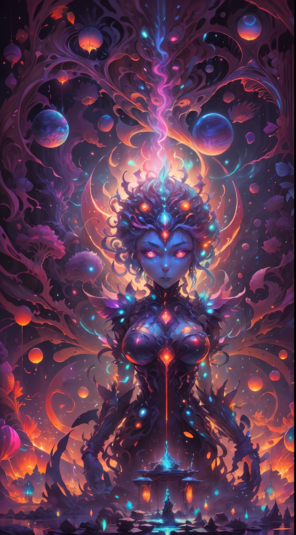 Thrilling dreams， ultra-realistic realism， abstracted， psychedelia, tmasterpiece，PsyAI, （tmasterpiece，best qualtiy：1.2），illustration，8k wallpaper，Dazzle，（Portals：1.1），（Otherworldly creatures：1.2），（magic energy：1.1），（floating debris：1.05），(glowing third eye:1.1), (strong lights:1.05), (illumination:1.05), (fantasy:1.15), (hyper realisitc:1.1), (mistic:1.05), (intriguing:1.05), (Ethereal:1.08), (mistic:1.1), (cosmic:1.05), (interdimensional:1.1), (unearthly:1.05), (spellbinding:1.1), (Unforgettable:1.05), (Fantasy art: 1.1)，（number art：1.05），（magic realism：1.08），（Epic：1.1），（concept-art：1.05），（highly  detailed：1.1），（cinematic ligh：1.05），（ultra-realistic realism：1.05），（mistic：1.05），（astounding：1.1），（andrey surnov：1.05），（mind bending：1.1），（big breasts enchanting：1.05），（Unbelievable：1.05），（otherworldly landscapes：1.1），（breath-taking：1.05 ), (incredulous:1.05), (portal opening:1.05)
