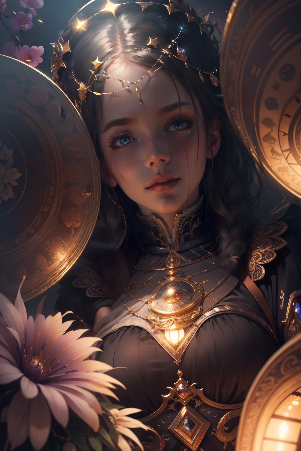 masterpiece, best quality, detailed, absurdres, sidelighting, beautiful lighting, afterglow, soft colourful lighting,(detailed), ((highly detailed background))