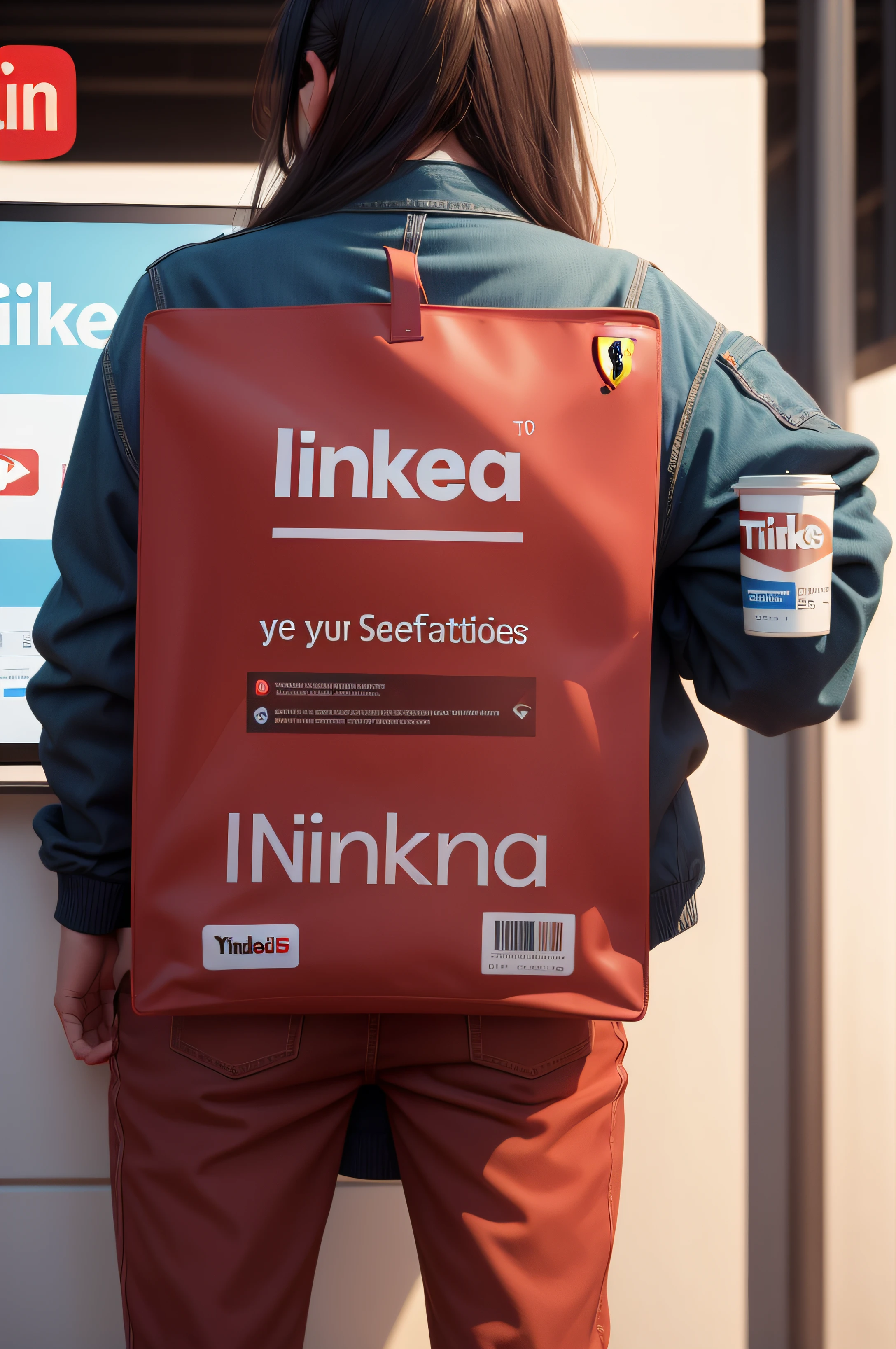 An ad with instagram logos, LinkedIn, TikTok, YouTube e uma Ferrari