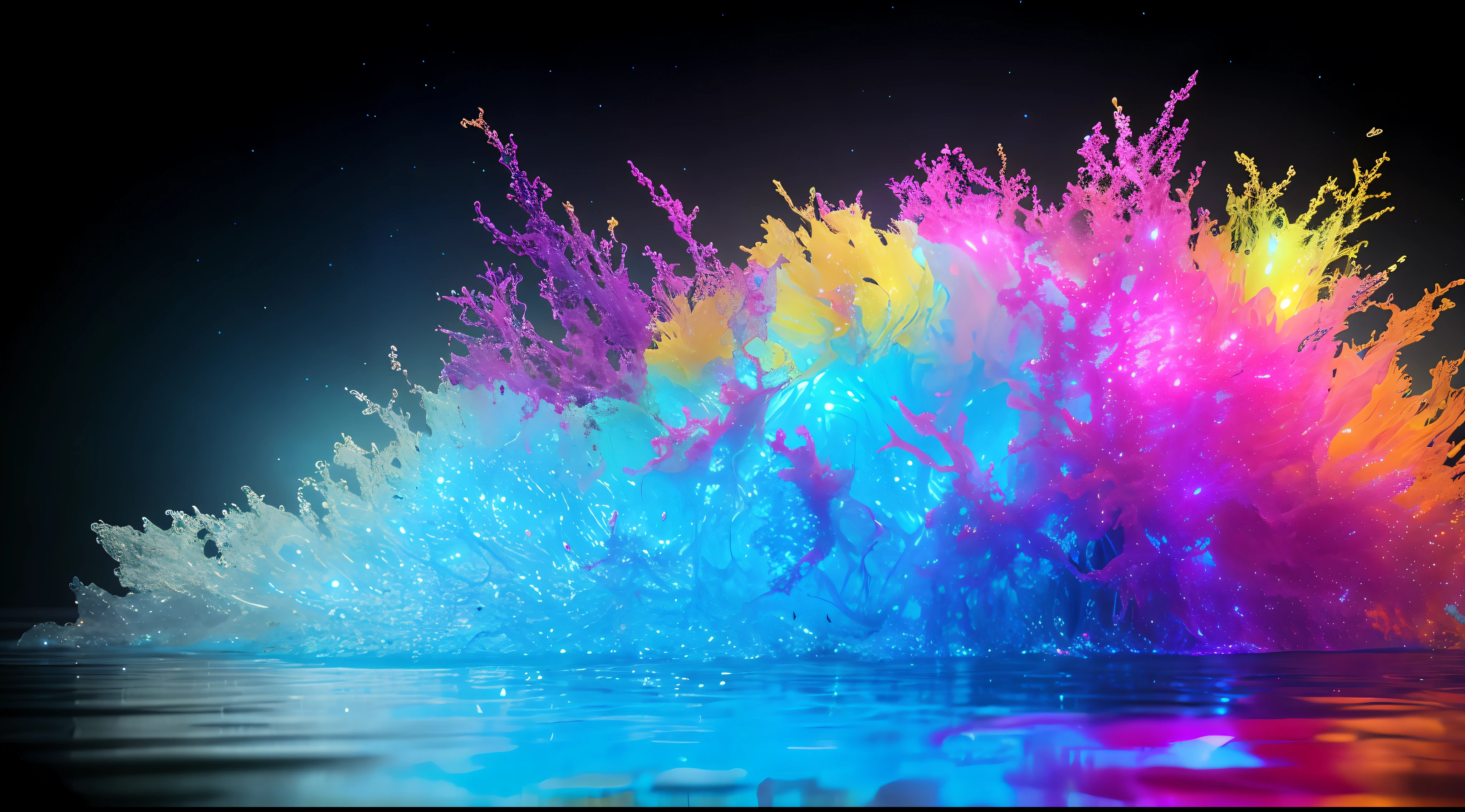 2 siluetas danzantes al atardecer,cuerpo completo, anatomically correct body, Tinta de agua,agua de tinta,nube de tinta,Alberto Seveso Arte,Estilo de pintura suelta, Detalles intrincados, Cinematic Lightning,Renderizado de octanaje, volumetric illumination, Primer plano extremadamente detallado, colores brillantes, 8k, ultra-high def, no borroso, Texturas, ..3d, cinematic landscape,Renderizado de octanaje (Alberto Severo art, Agregar muchos efectos de gotas y salpicaduras multicolores) Hay una bola de colores flotando y salpicando agua muchas salpicaduras y gotas muticolores, Super renderizado en octanaje renderizado, Renderizado en Cinema 4D, Renderizado en Cinema4D, creado en octane render, Render de octanaje colorido, renderizado en renderizado de octano, global ilumination. VFX, Renderizado en octanaje renderizado 32K, Renderizado en Cinema 4 D Octane, Incredible octane rendering, Realistic octane rendering Close-up fantasy with water magic, movimiento, salpicaduras, gotas, (Vista de primer plano ) , cinematography lighting, efecto de luces led multicolores en el agua , salpicaduras multicolores, gotas multicolores, Alberto Seveso Arte, 8k, ultra-high def, no borroso, Texturas, 3d, cinematic landscape