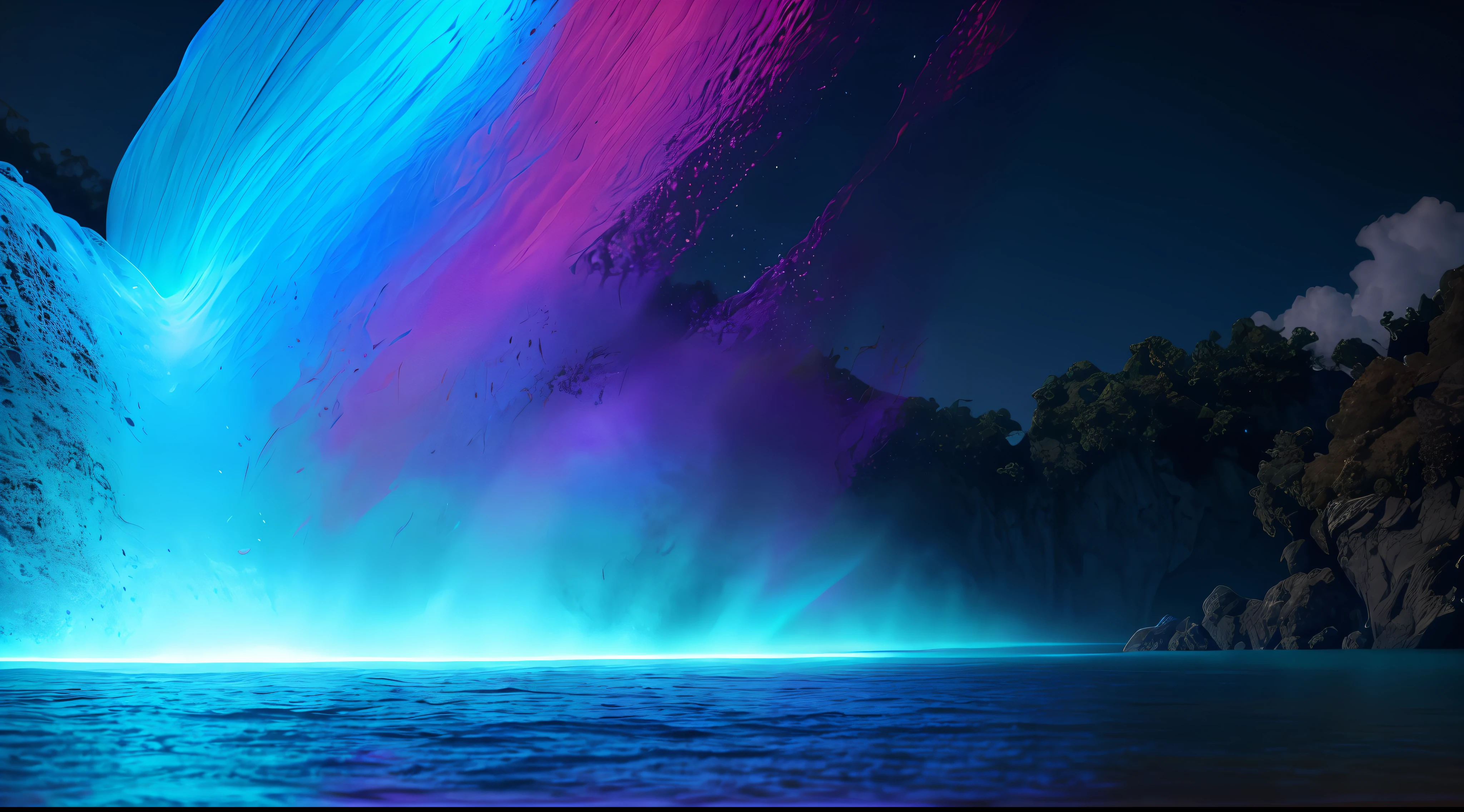 2 siluetas danzantes al atardecer,cuerpo completo, anatomically correct body, Tinta de agua,agua de tinta,nube de tinta,Alberto Seveso Arte,Estilo de pintura suelta, Detalles intrincados, Cinematic Lightning,Renderizado de octanaje, volumetric illumination, Primer plano extremadamente detallado, colores brillantes, 8k, ultra-high def, no borroso, Texturas, ..3d, cinematic landscape,Renderizado de octanaje (Alberto Severo art, Agregar muchos efectos de gotas y salpicaduras multicolores) Hay una bola de colores flotando y salpicando agua muchas salpicaduras y gotas muticolores, Super renderizado en octanaje renderizado, Renderizado en Cinema 4D, Renderizado en Cinema4D, creado en octane render, Render de octanaje colorido, renderizado en renderizado de octano, global ilumination. VFX, Renderizado en octanaje renderizado 32K, Renderizado en Cinema 4 D Octane, Incredible octane rendering, Realistic octane rendering Close-up fantasy with water magic, movimiento, salpicaduras, gotas, (Vista de primer plano ) , cinematography lighting, efecto de luces led multicolores en el agua , salpicaduras multicolores, gotas multicolores, Alberto Seveso Arte, 8k, ultra-high def, no borroso, Texturas, 3d, cinematic landscape