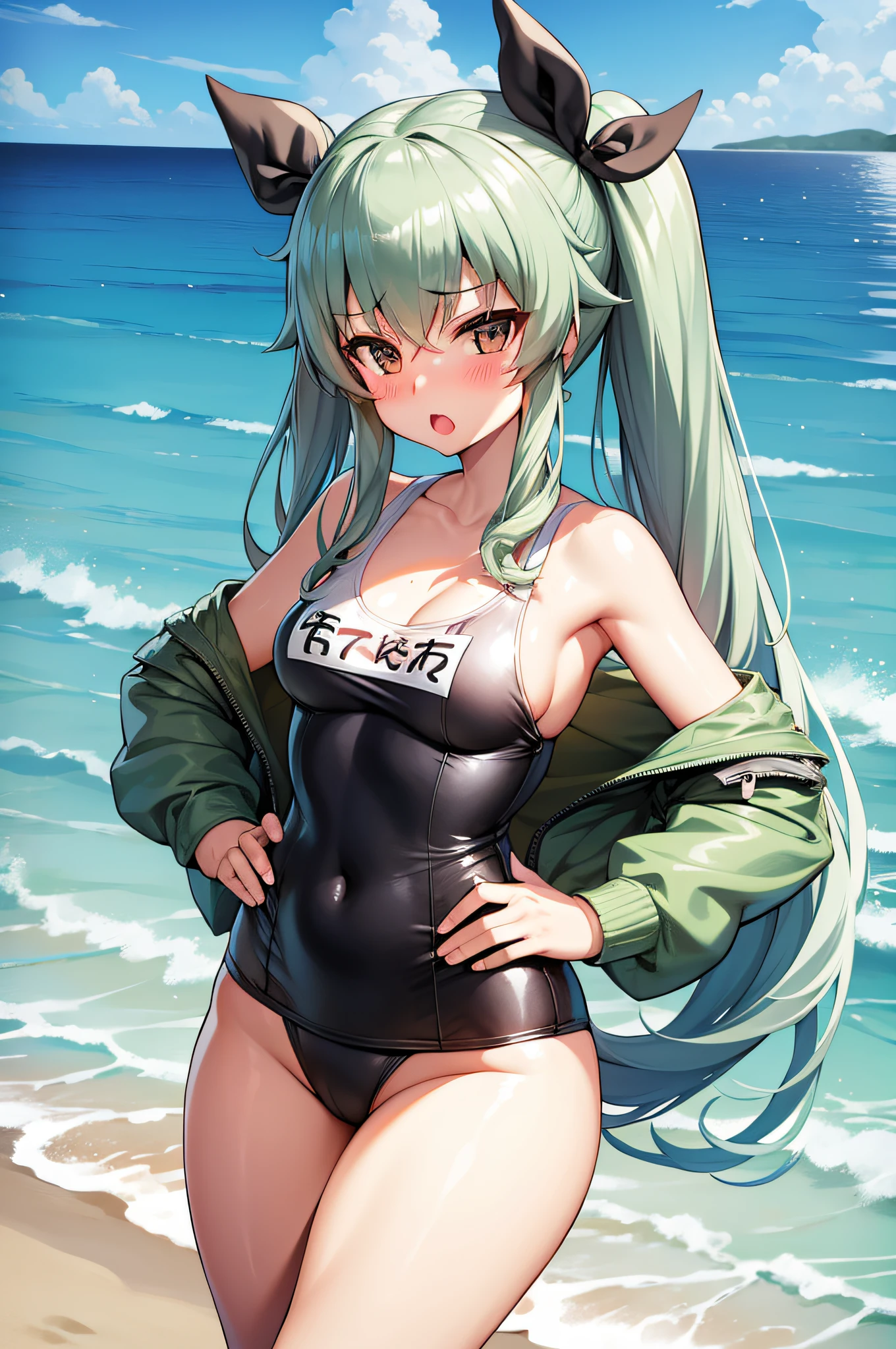 Anchovy de Girls und Panzer cute face swimsuit
