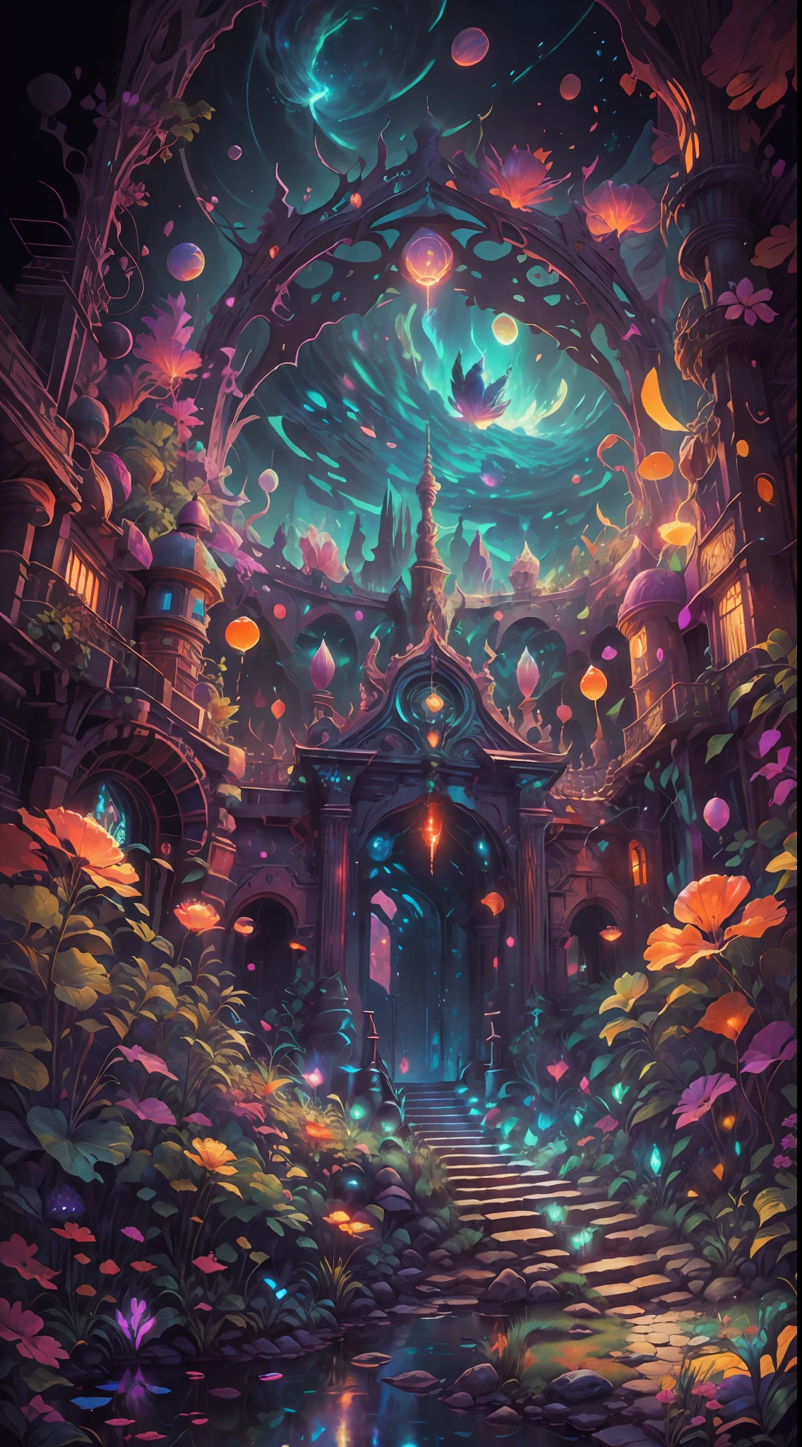 Thrilling dreams， ultra-realistic realism， abstracted， psychedelia, tmasterpiece，PsyAI, （tmasterpiece，best qualtiy：1.2），illustration，8k wallpaper，Dazzle，（Portals：1.1），（Otherworldly creatures：1.2），（magic energy：1.1），（floating debris：1.05），(glowing third eye:1.1), butterflys，florals， (strong lights:1.05), (illumination:1.05), (fantasy:1.15), (hyper realisitc:1.1), (mistic:1.05), (intriguing:1.05), (Ethereal:1.08), (mistic:1.1), (cosmic:1.05), (interdimensional:1.1), (unearthly:1.05), (spellbinding:1.1), (Unforgettable:1.05), (Fantasy art: 1.1)，（number art：1.05），（magic realism：1.08），（Epic：1.1），（concept-art：1.05），（highly  detailed：1.1），（cinematic ligh：1.05），（ultra-realistic realism：1.05），（mistic：1.05），（astounding：1.1），（andrey surnov：1.05），（mind bending：1.1），（big breasts enchanting：1.05），（Unbelievable：1.05），（otherworldly landscapes：1.1），（breath-taking：1.05 ), (incredulous:1.05), (portal opening:1.05)