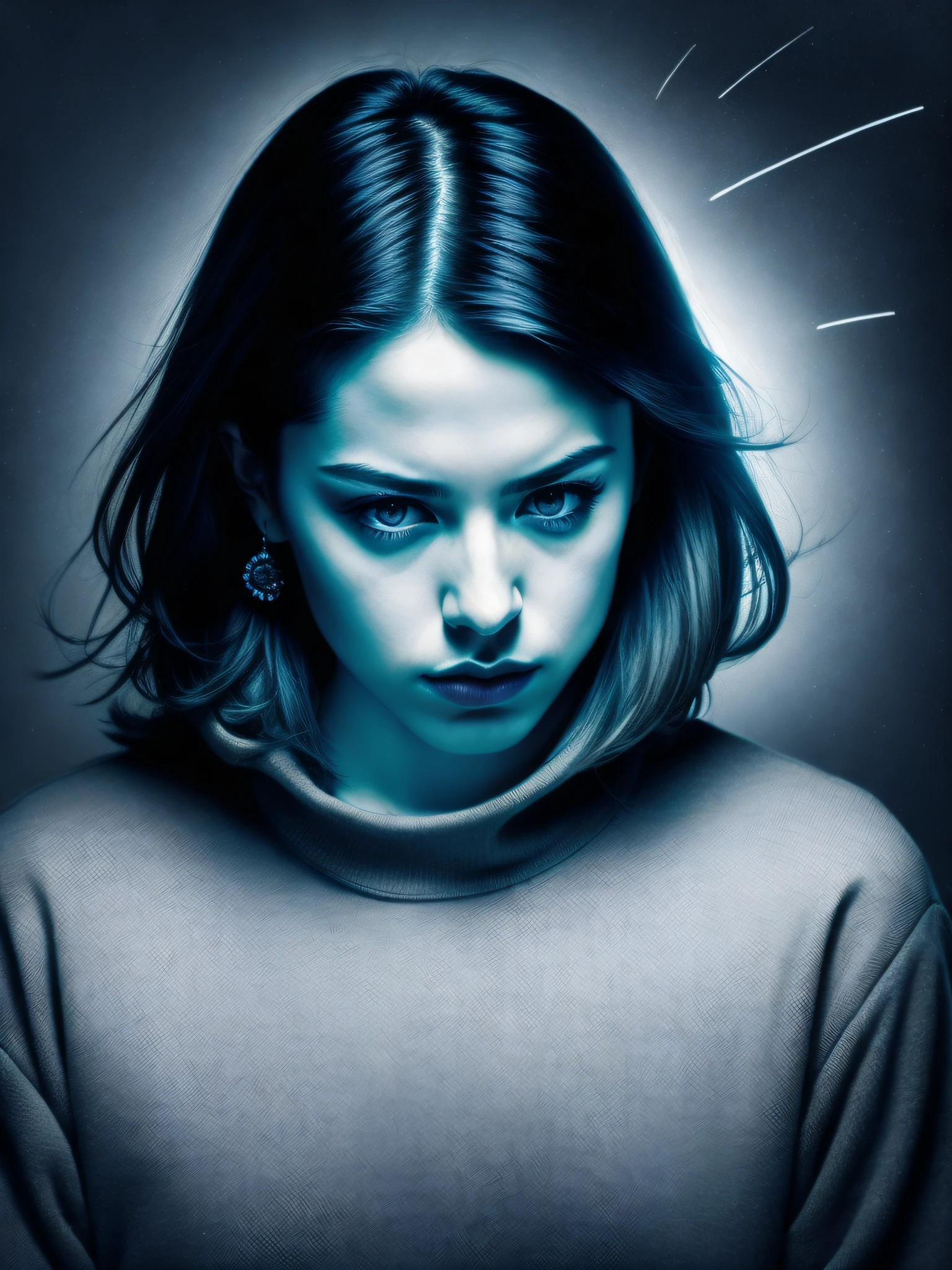 an anxious person who is hypervigilant generating interpersonal conflicts in social life.