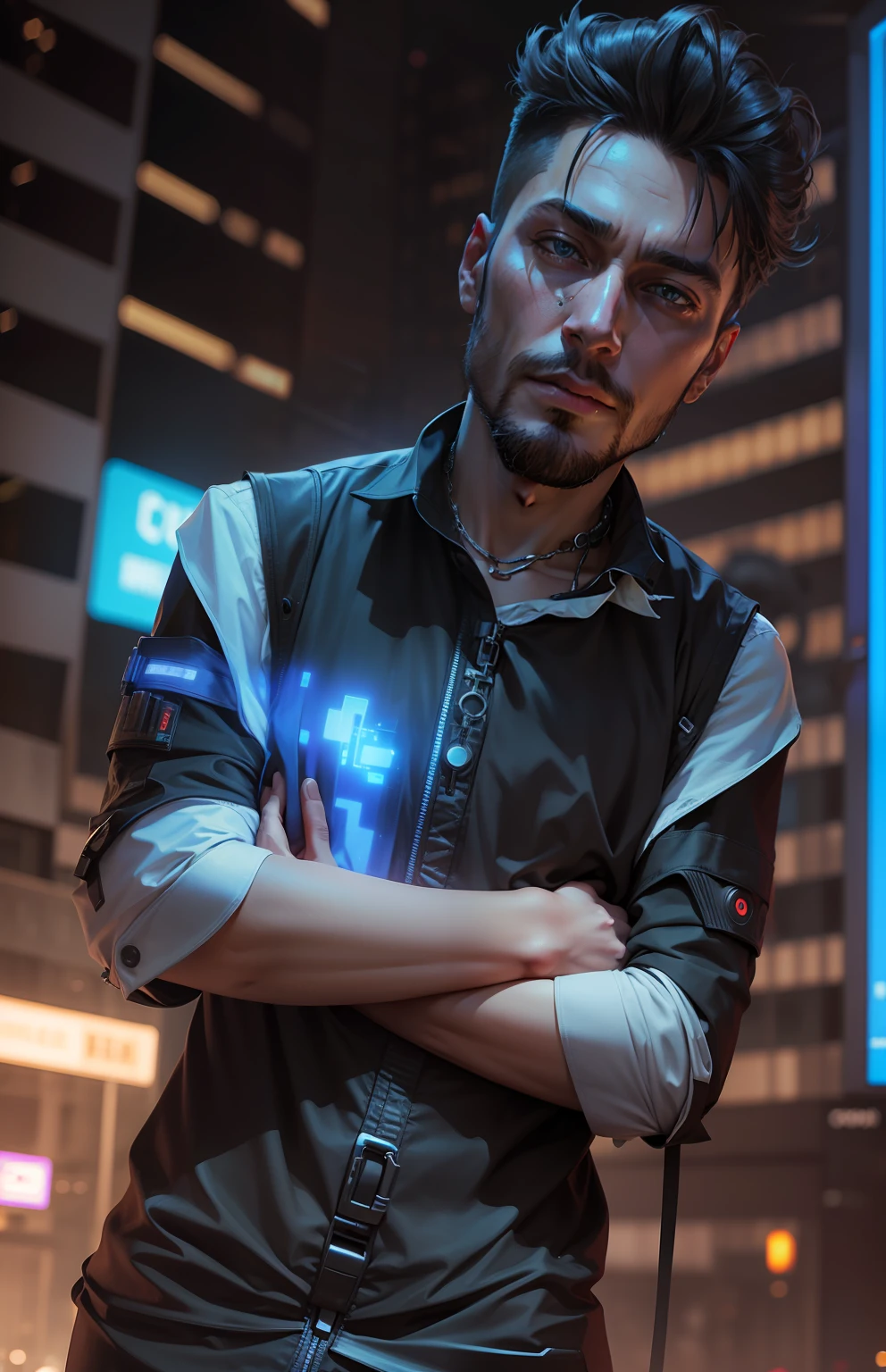Change Background, Cyberpunk, Ultra realistic, Change Dress, Handsome