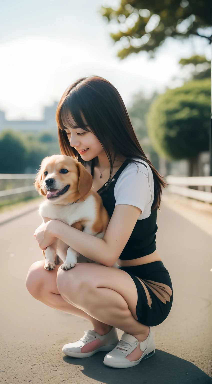 Cute dog face:1.5、 Match with background