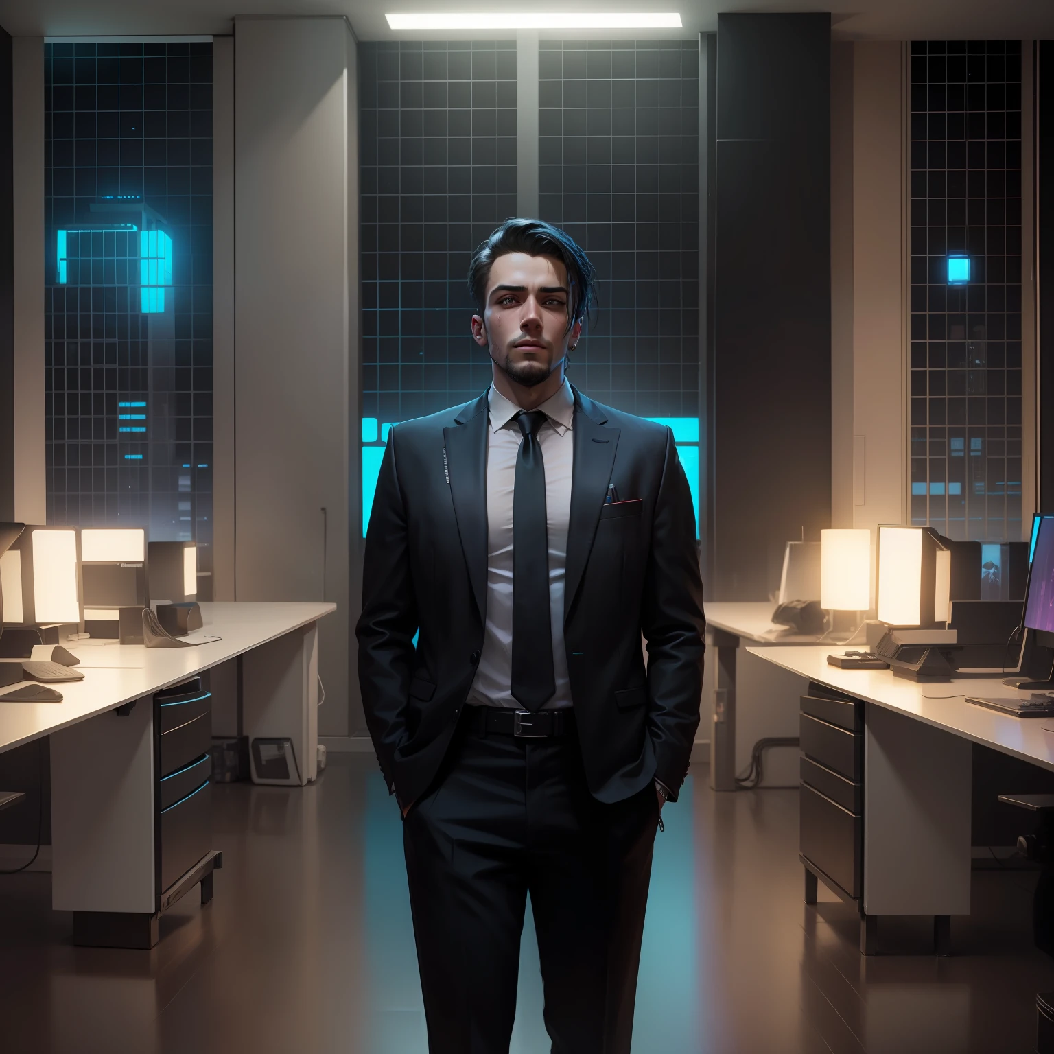 Change background cyberpunk handsome boy, realistic face, 8k, ultra realistic,