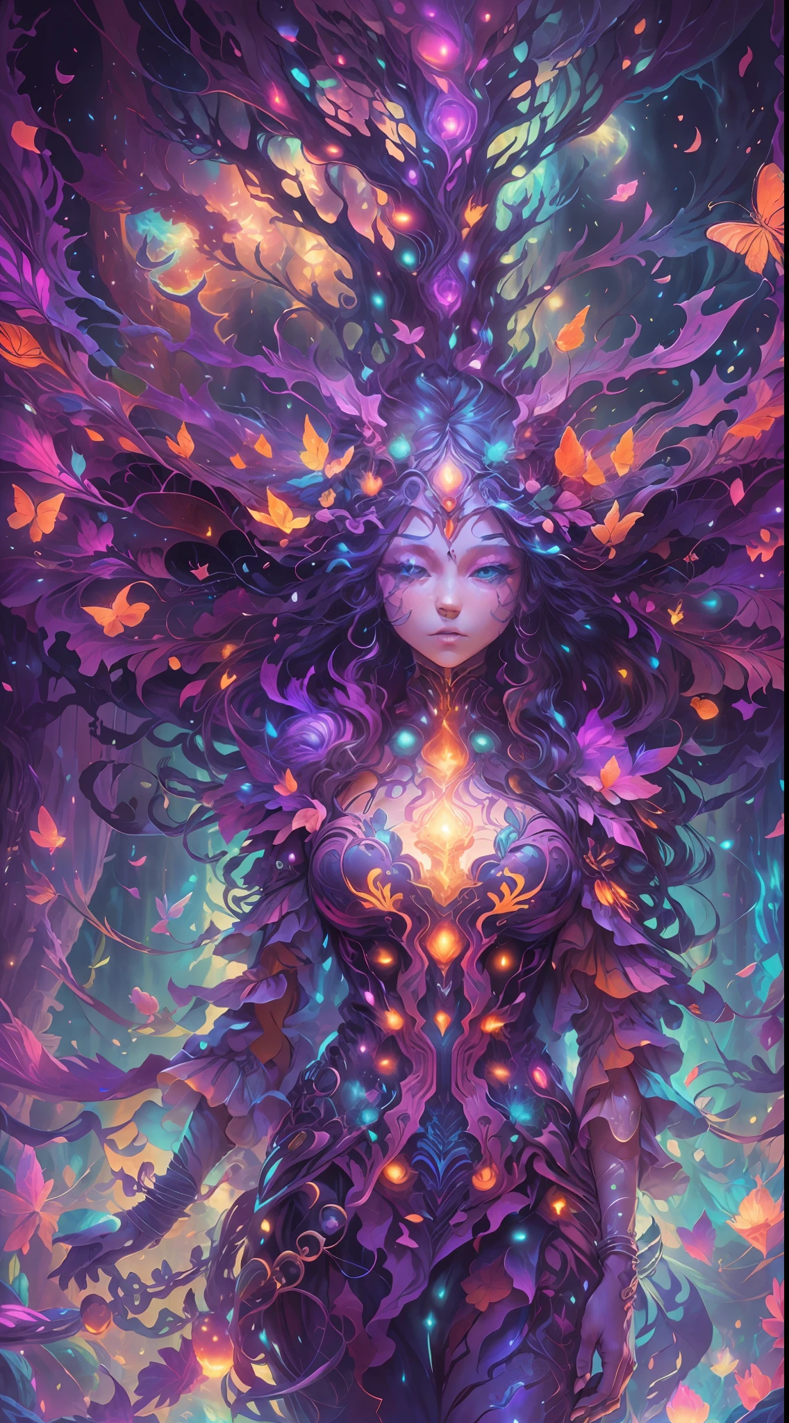 Thrilling dreams， ultra-realistic realism， abstracted， psychedelia, tmasterpiece，PsyAI, （tmasterpiece，best qualtiy：1.2），illustration，8k wallpaper，Dazzle，（Portals：1.1），（Otherworldly creatures：1.2），（magic energy：1.1），（floating debris：1.05），(glowing third eye:1.1), butterflys，florals， (strong lights:1.05), (illumination:1.05), (fantasy:1.15), (hyper realisitc:1.1), (mistic:1.05), (intriguing:1.05), (Ethereal:1.08), (mistic:1.1), (cosmic:1.05), (interdimensional:1.1), (unearthly:1.05), (spellbinding:1.1), (Unforgettable:1.05), (Fantasy art: 1.1)，（number art：1.05），（magic realism：1.08），（Epic：1.1），（concept-art：1.05），（highly  detailed：1.1），（cinematic ligh：1.05），（ultra-realistic realism：1.05），（mistic：1.05），（astounding：1.1），（andrey surnov：1.05），（mind bending：1.1），（big breasts enchanting：1.05），（Unbelievable：1.05），（otherworldly landscapes：1.1），（breath-taking：1.05 ), (incredulous:1.05), (portal opening:1.05)