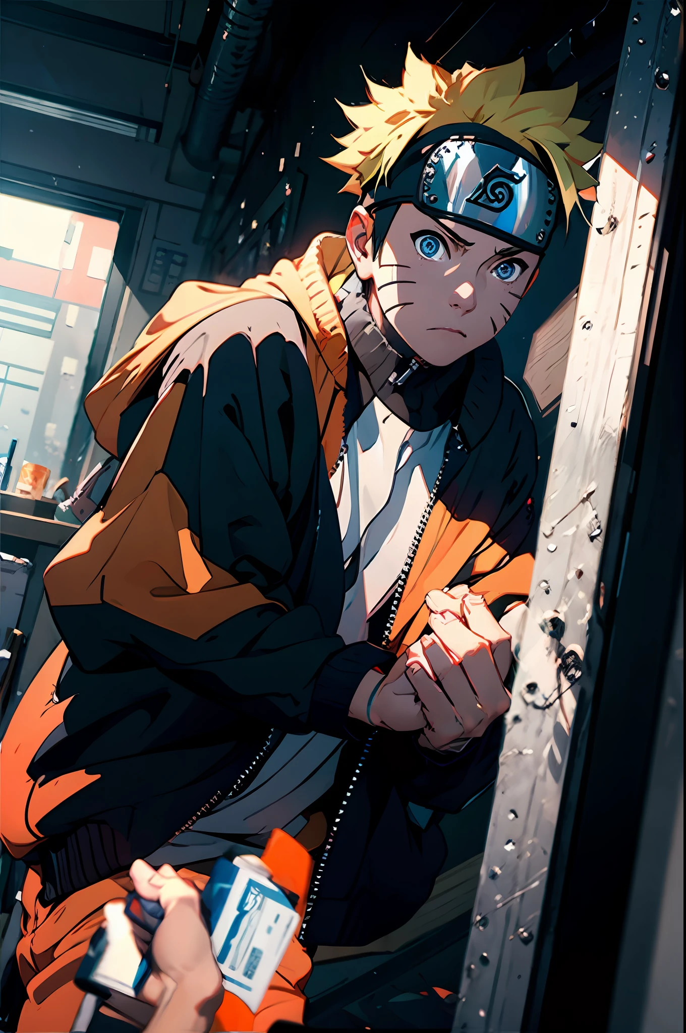 Naruto,Hinata Hinata,Off-white eyes,The shirt,office room,Black color hair,《Naruto》role,Cross your hands at the waist