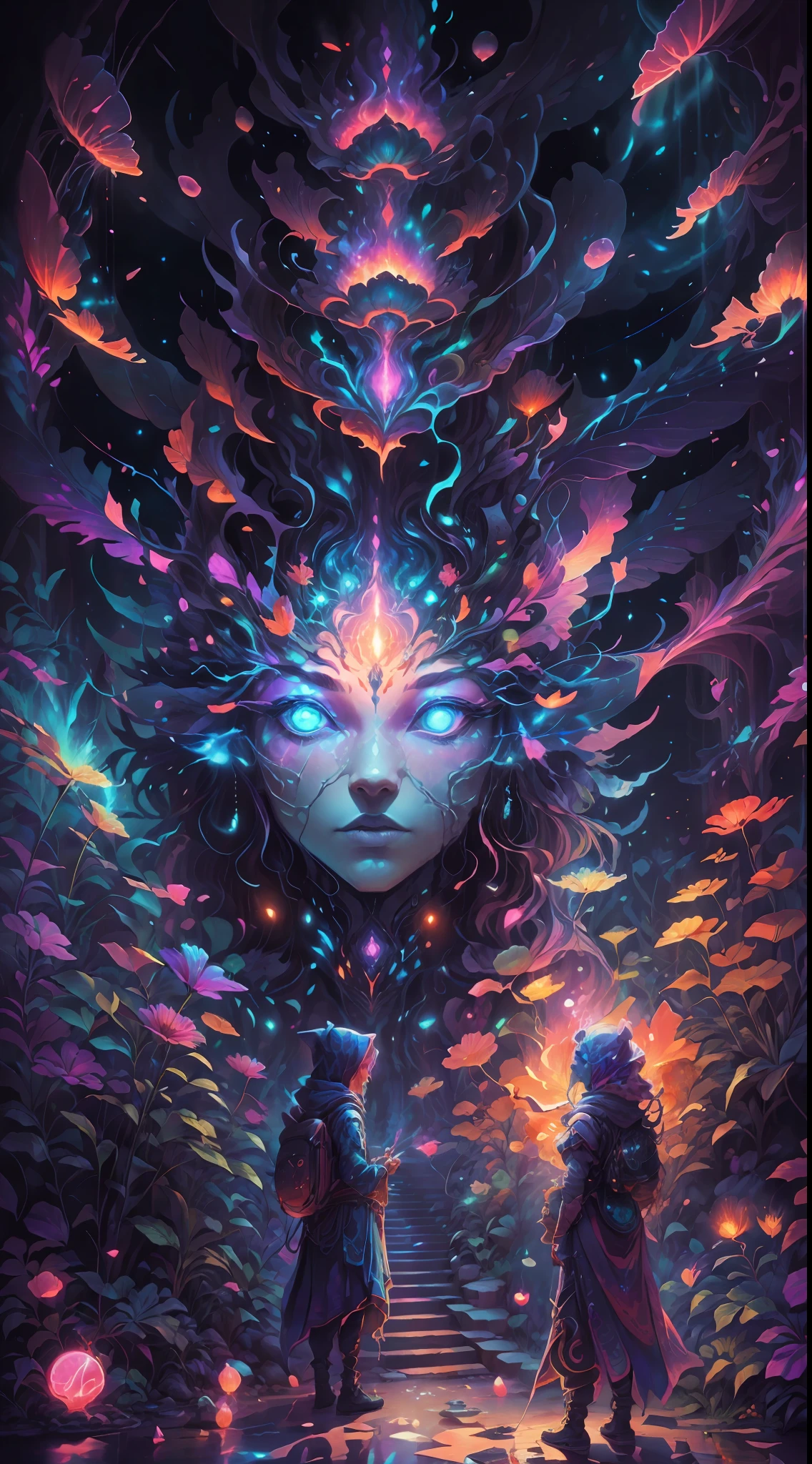 Thrilling dreams, ultra-realistic realism, abstracted, psychedelia, tmasterpiece,PsyAI, (tmasterpiece,best qualtiy:1.2),illustration,8k wallpaper,Dazzle,(Portals:1.1),(Otherworldly creatures:1.2),(magic energy:1.1),(floating debris:1.05),(glowing third eye:1.1), butterflys,florals, (strong lights:1.05), (illumination:1.05), (fantasy:1.15), (hyper realisitc:1.1), (mistic:1.05), (intriguing:1.05), (Ethereal:1.08), (mistic:1.1), (cosmic:1.05), (interdimensional:1.1), (unearthly:1.05), (spellbinding:1.1), (Unforgettable:1.05), (Fantasy art: 1.1),(number art:1.05),(magic realism:1.08),(Epic:1.1),(concept-art:1.05),(highly detailed:1.1),(cinematic ligh:1.05),(ultra-realistic realism:1.05),(mistic:1.05),(astounding:1.1),(andrey surnov:1.05),(mind bending:1.1),(big breasts enchanting:1.05),(Unbelievable:1.05),(otherworldly landscapes:1.1),(breath-taking:1.05 ), (incredulous:1.05), (portal opening:1.05)