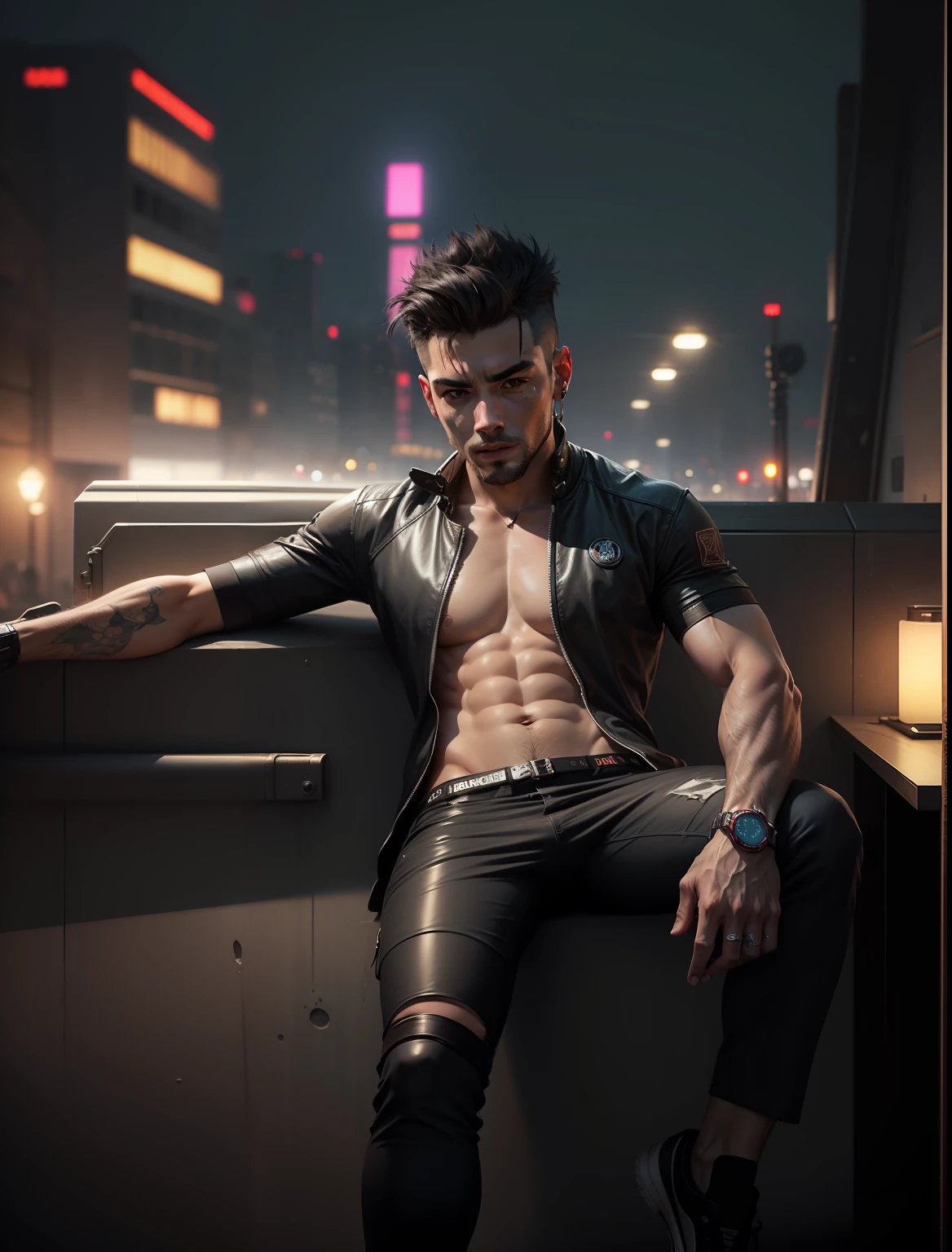 Change background, cyberpunk, handsome boy, realistic face, 8k, ultra 8k realistic