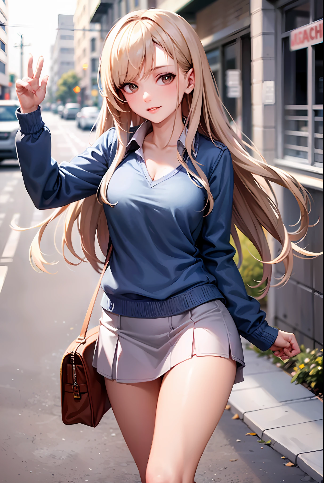 realisticlying，female high-school student，a miniskirt，