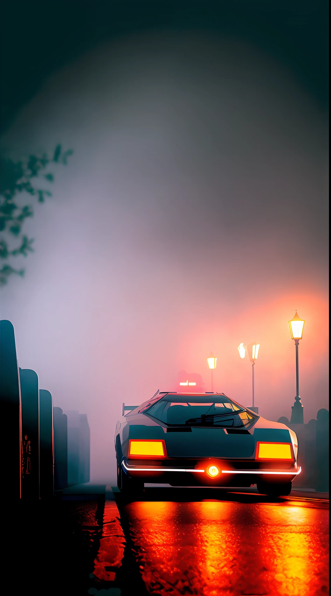 analog gloomy photo of a silver (Dome Zero car, ), racing down an avenue in a futuristic city at night, (neon:1.2), ((cyberpunk)), ((nighttime)), High Detail, Sharp focus, ((photorealism:1.2)), realistic, best quality, 8k, award winning, dramatic lighting, epic, cinematic, masterpiece,  depth of field, volumetric lights, (ambient fog:1.3), dutch angle,