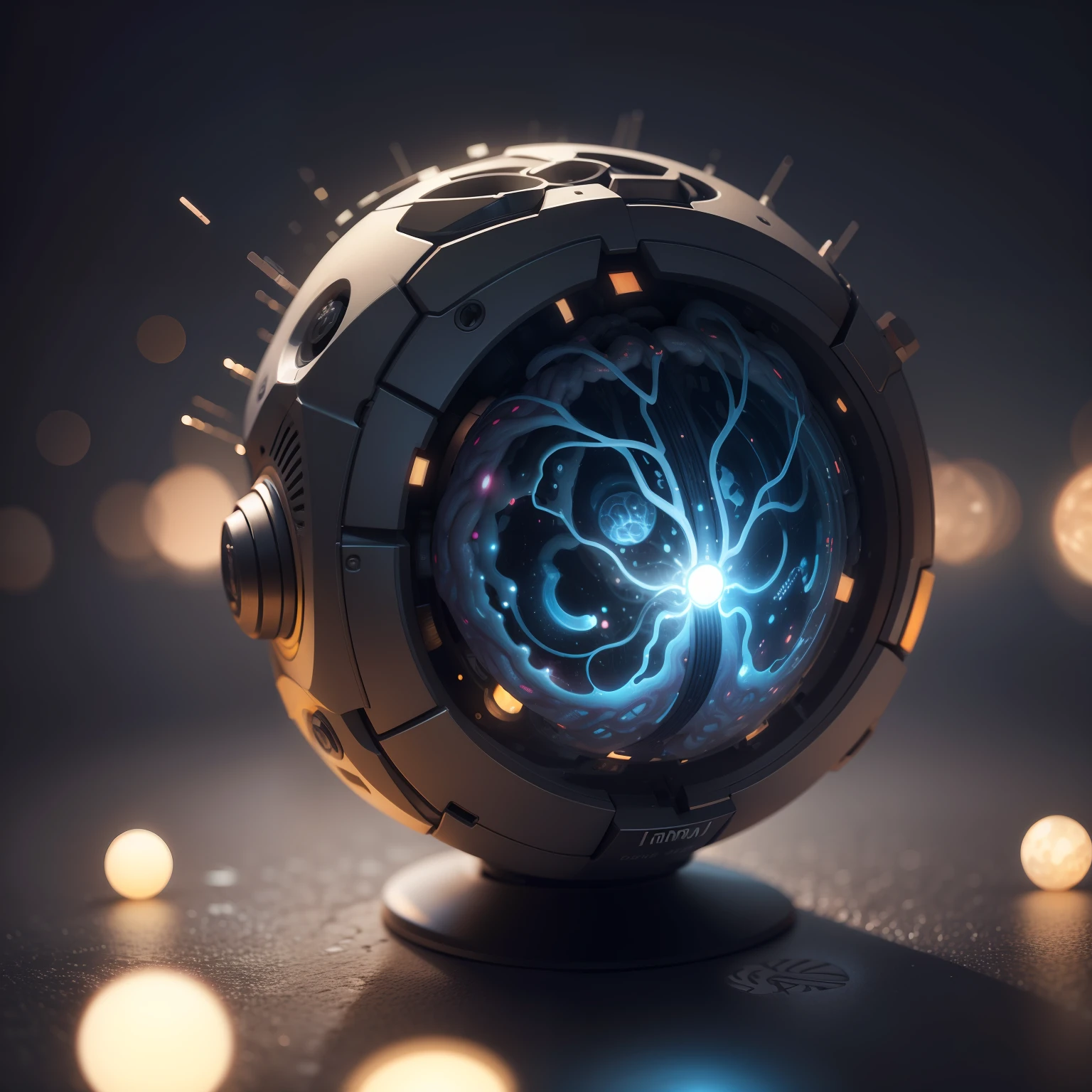 Image of the human brain with neurons and computerized particles inside a Matrix, 8k, 3D-rendering, maia, ray-traced, Bokeh, flare on camera, Teste de Campo, NVIDIA, RTX 4090 | |, obra-prima, altamente datado, hiperrealista ao extremo, canon EOS,